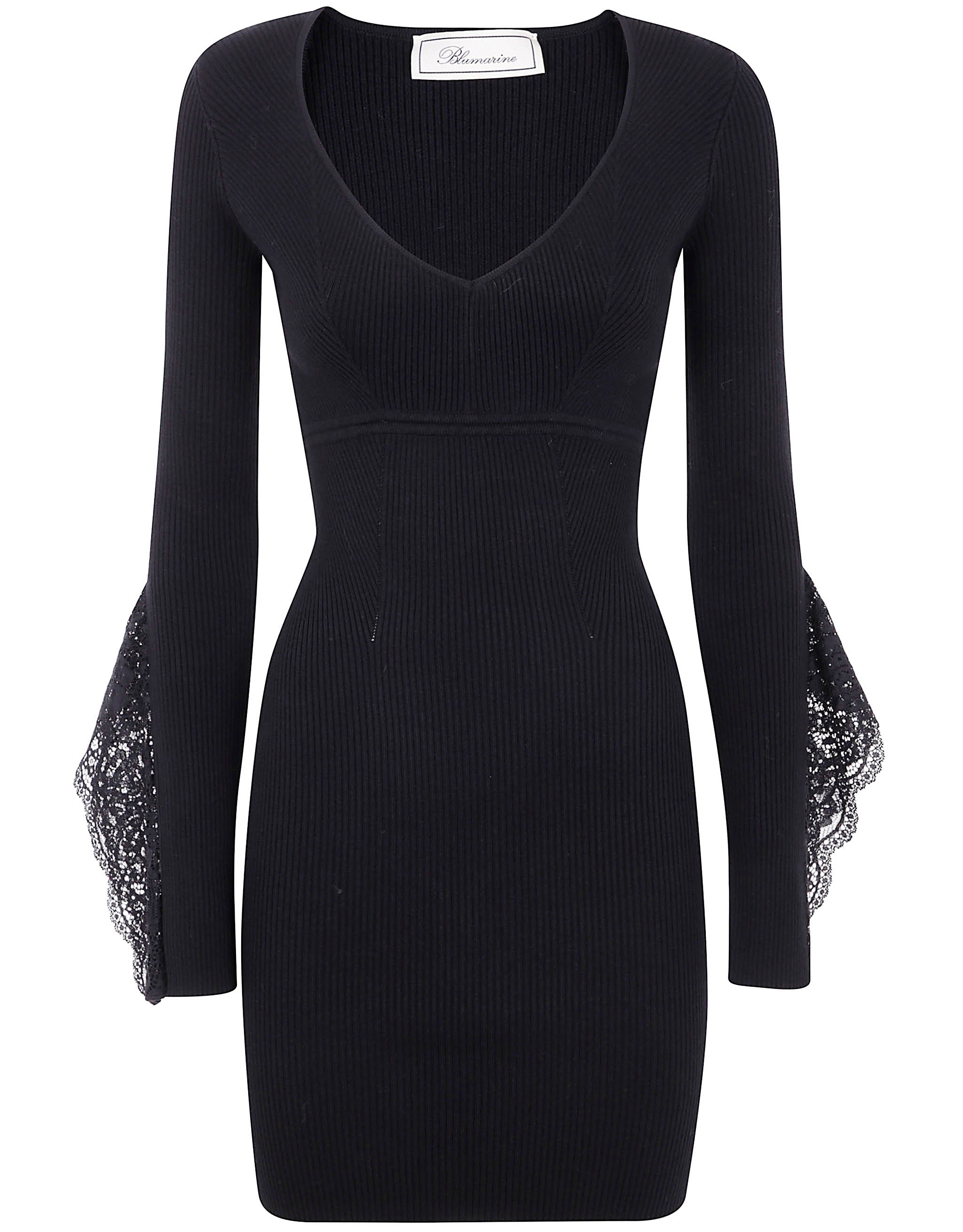 BLUMARINE Knit Insert Lace Dress for Women