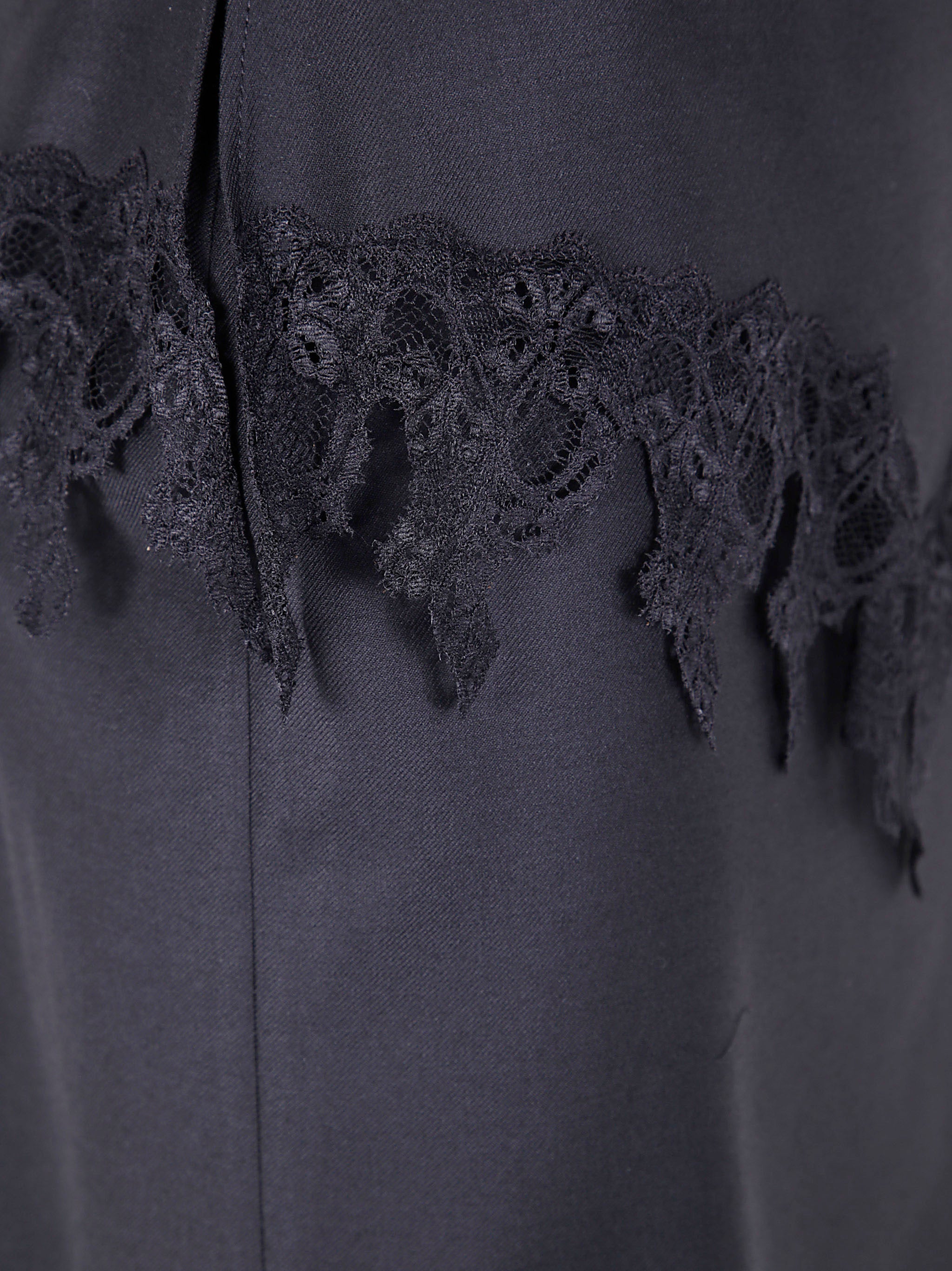 BLUMARINE Lace Insert Twill Skirt