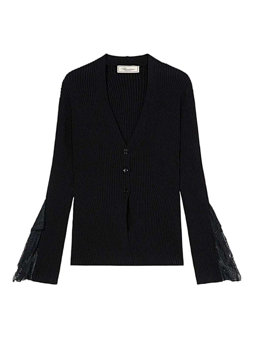 BLUMARINE Knit Lace Insert Cardigan for Women