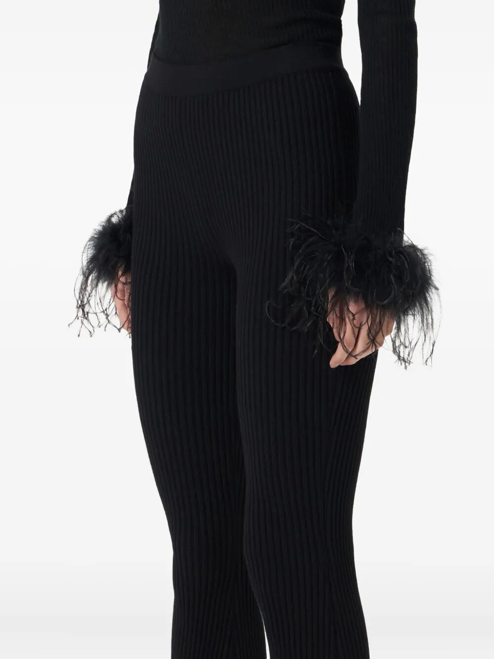 BLUMARINE Lace Insert Knit Pants