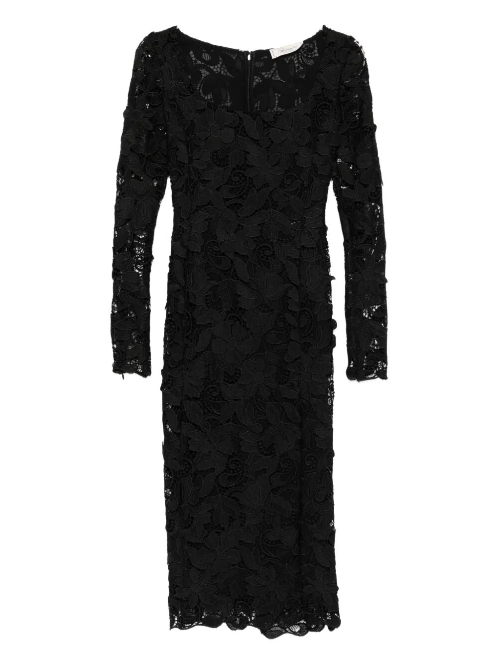 BLUMARINE MIDI MACRAME LACE DRESS