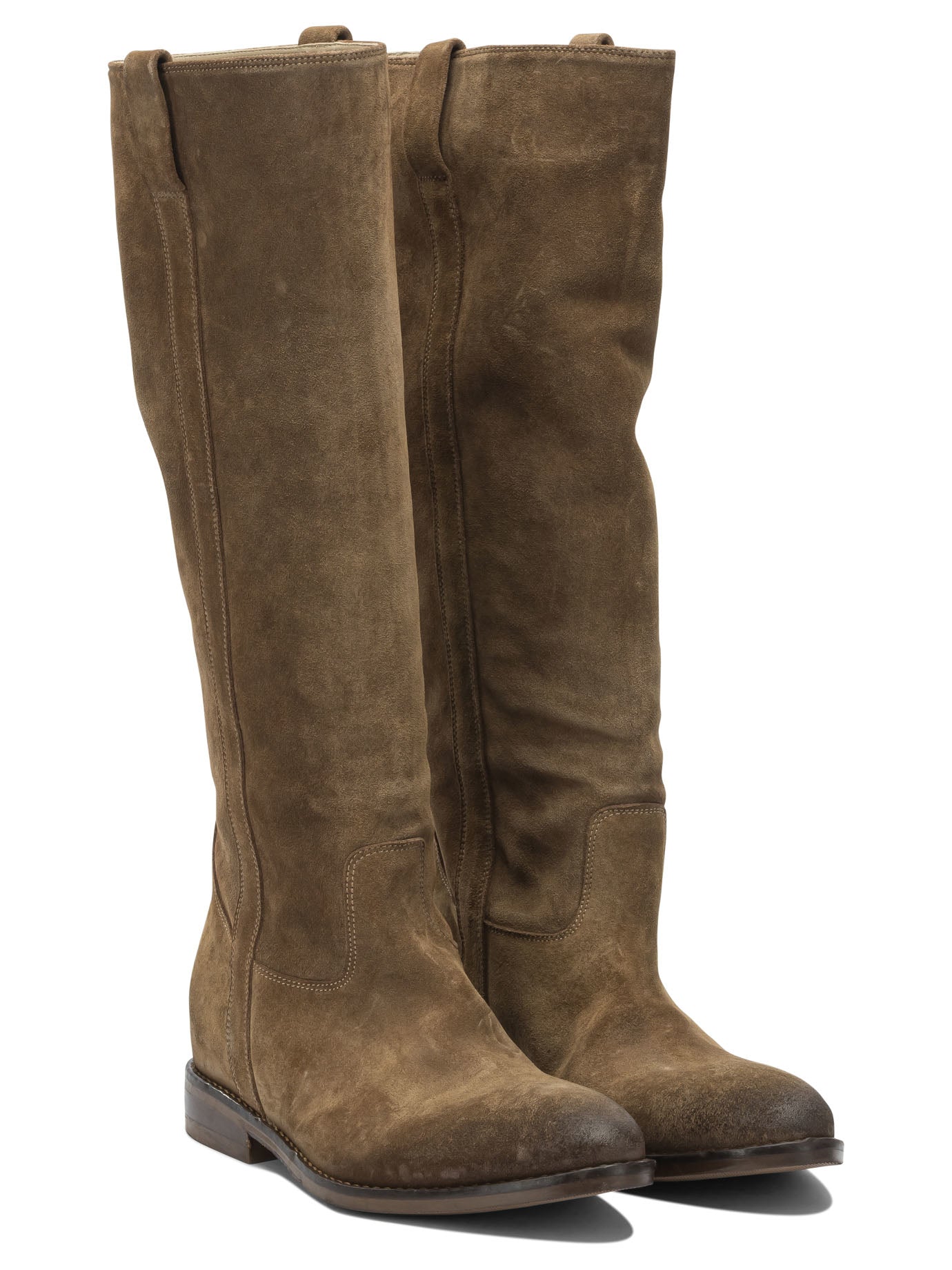 STRATEGIA Women’s Caramel Wash Leather Mini Boots