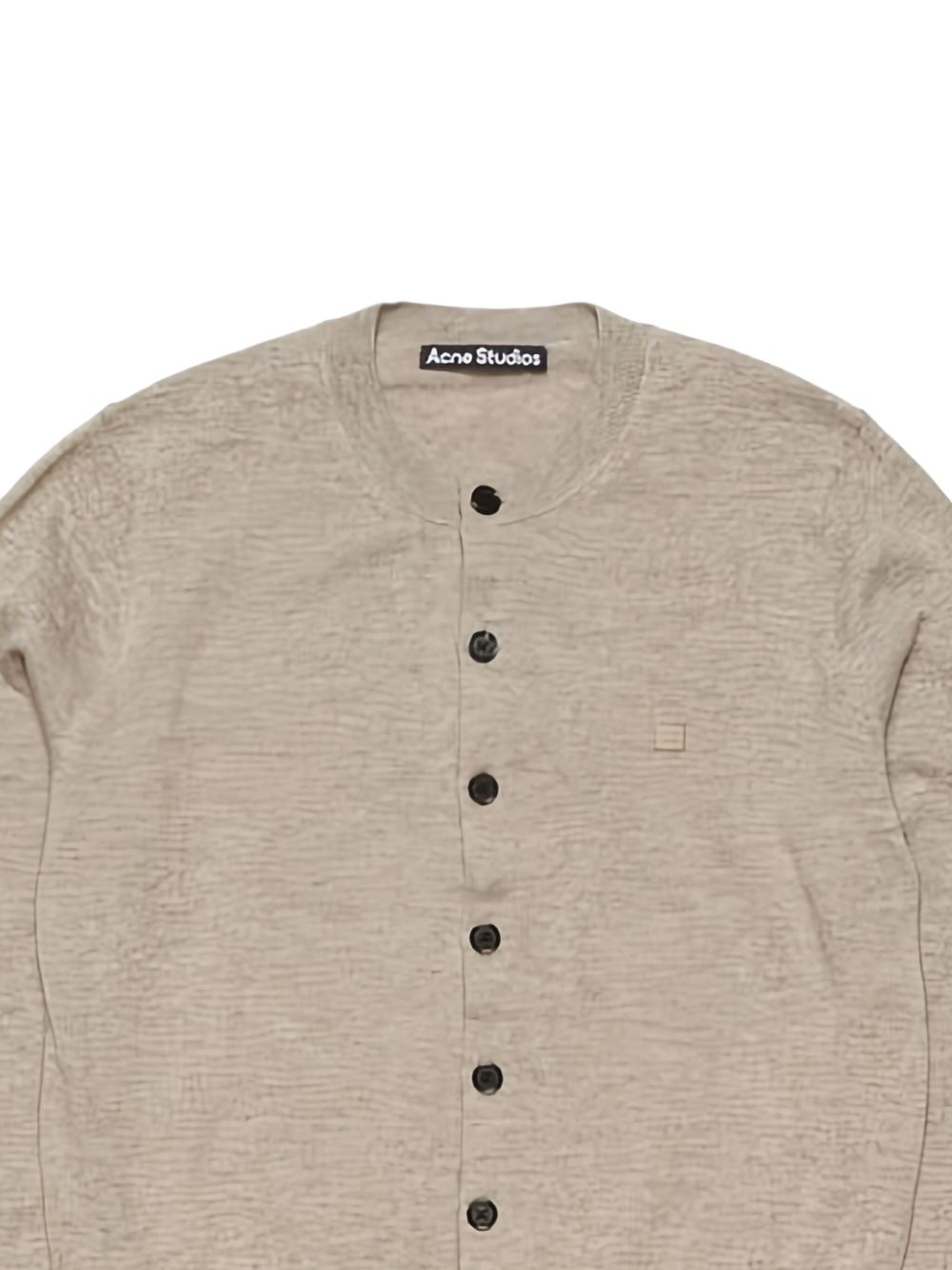 ACNE STUDIOS Wool Cardigan with Round Neck and Button Fastening