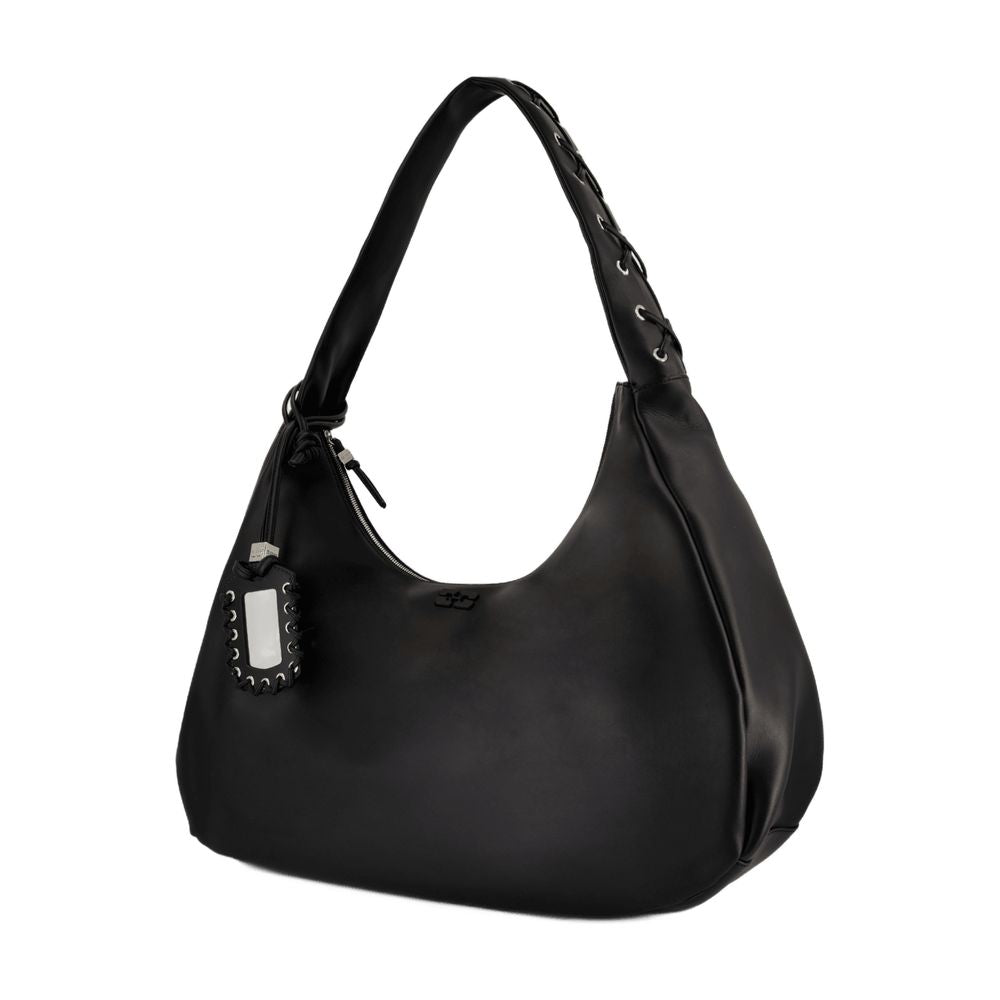 GANNI XXL Leather Shoulder Handbag