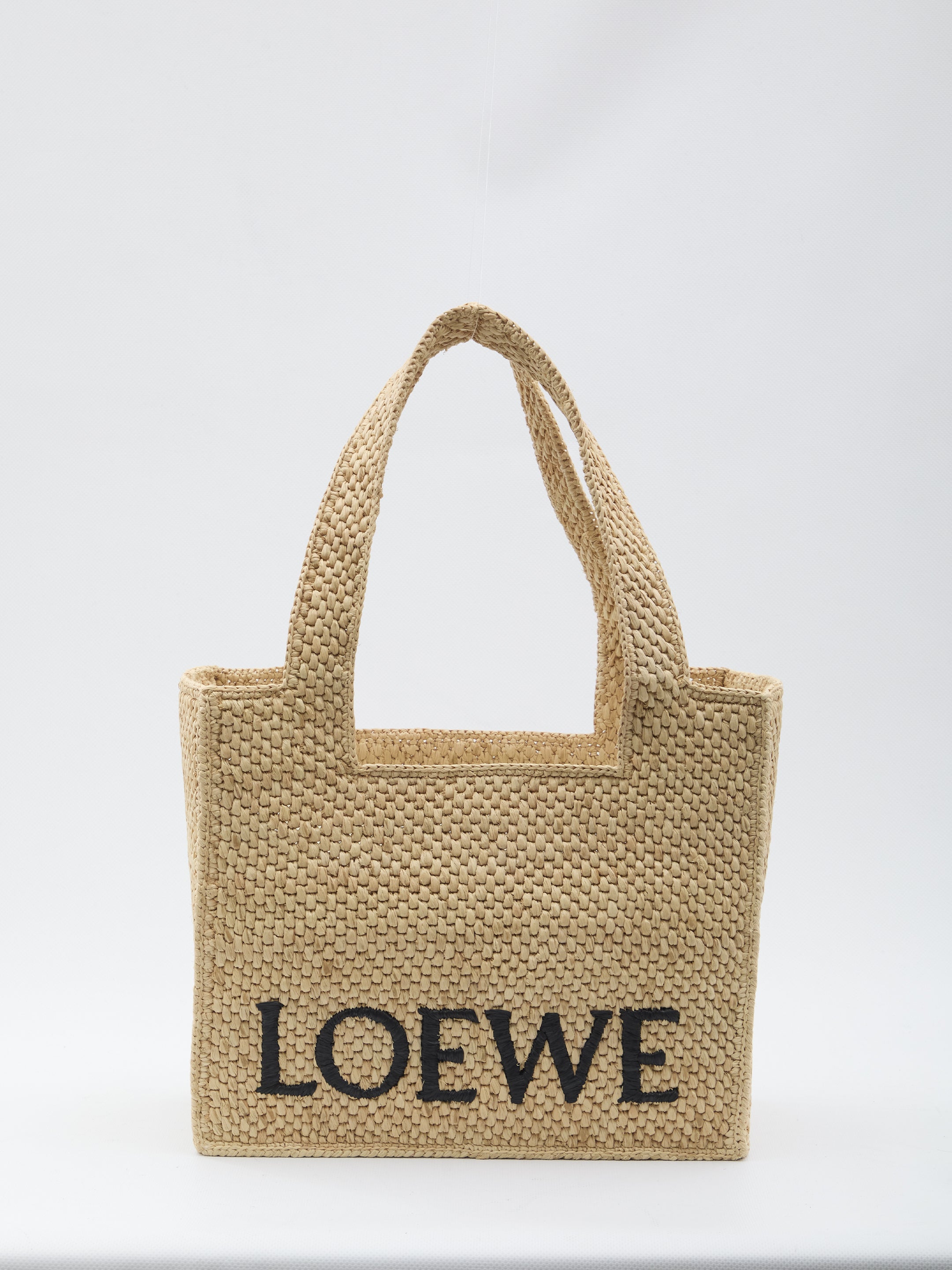 LOEWE Medium Raffia Tote Handbag