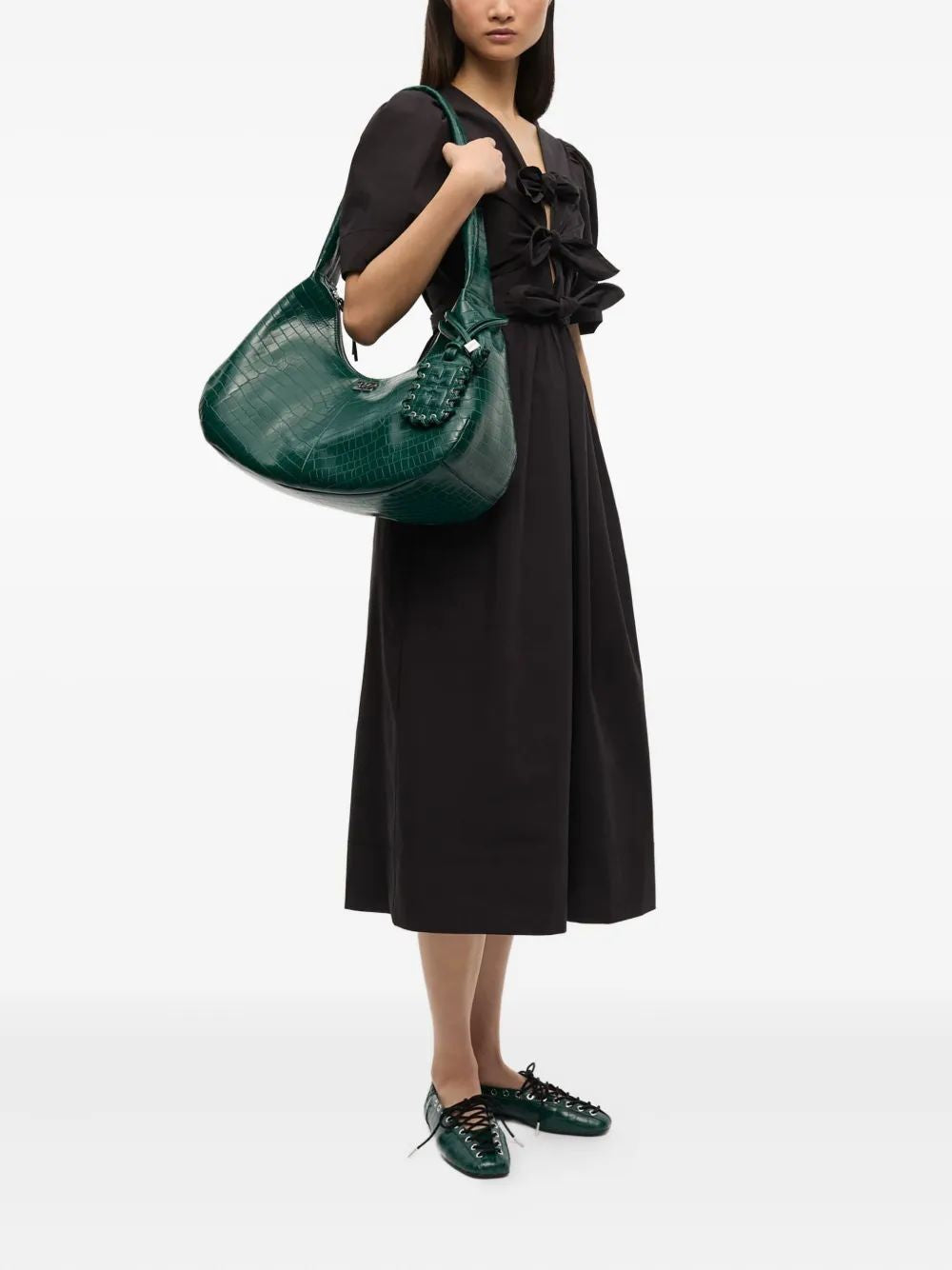 GANNI Mini Croco Handbag