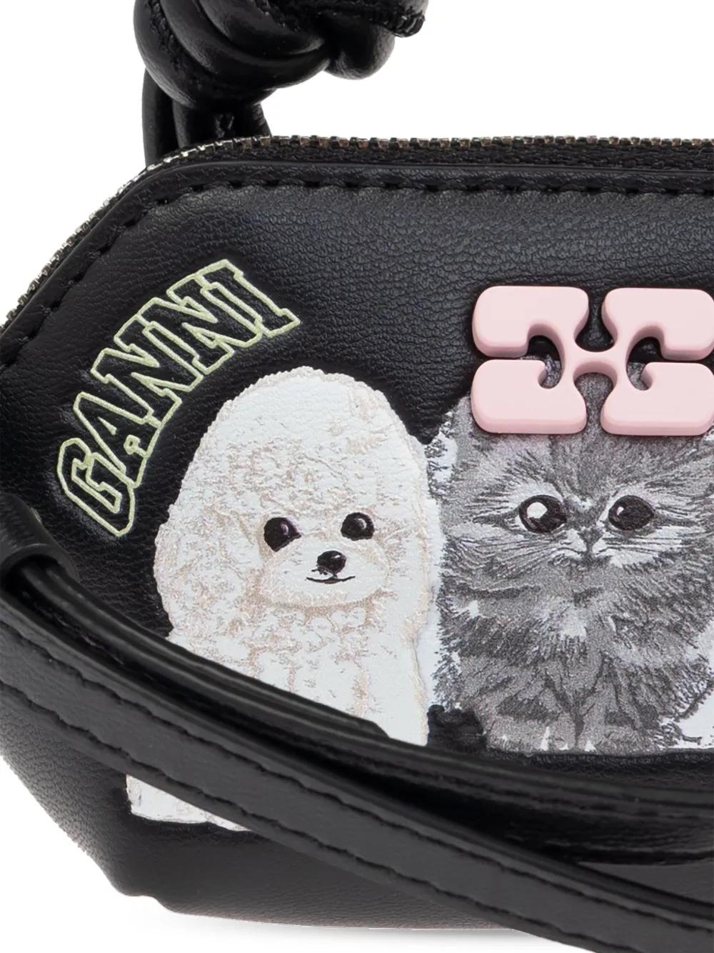 GANNI Mini Animal Print Handbag