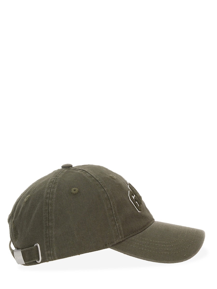 GANNI Embroidered Logo Baseball Cap