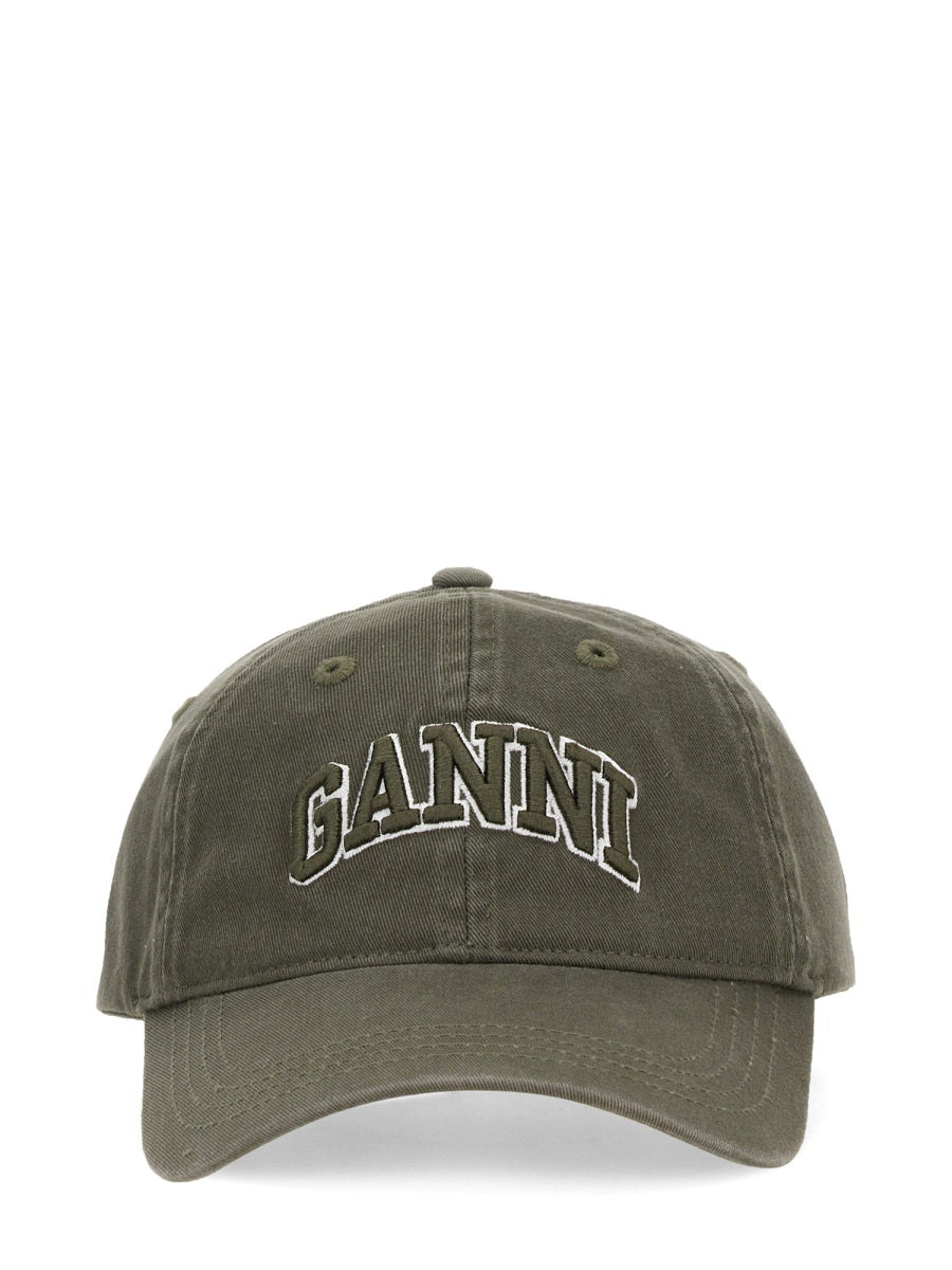 GANNI Embroidered Logo Baseball Cap