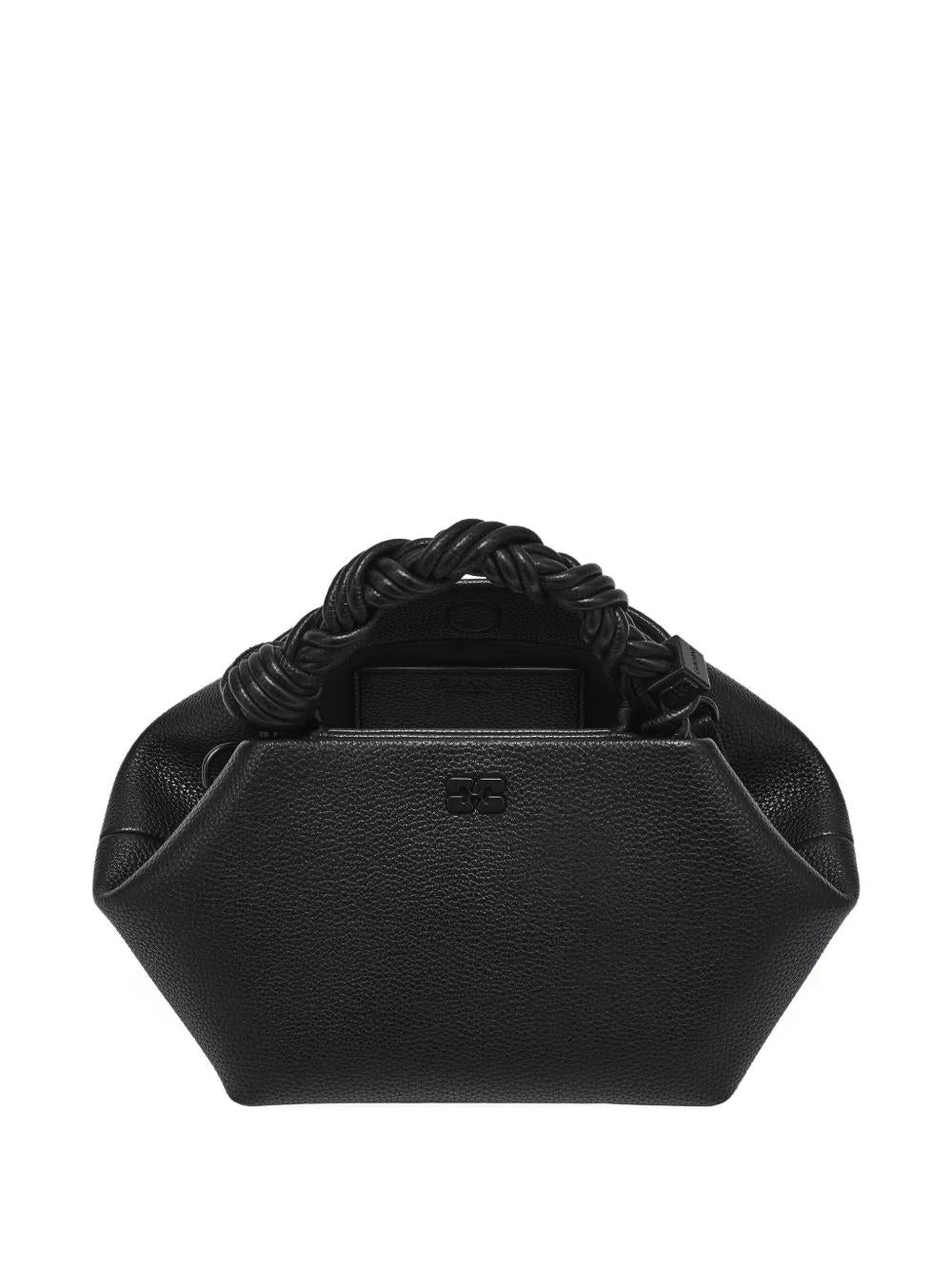 GANNI Mini Structured Tote Handbag with Twisted Handles