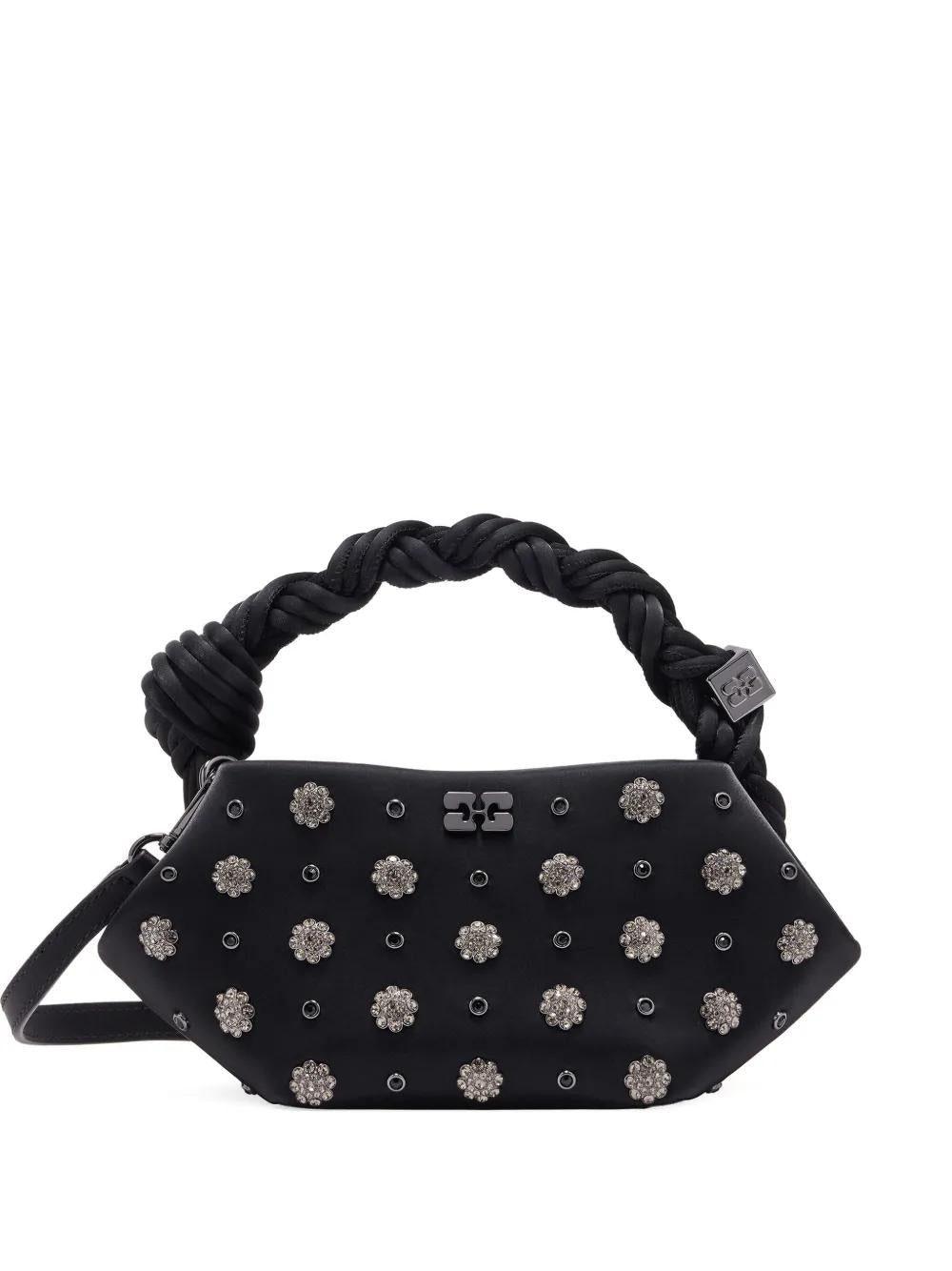 GANNI Mini Studded Floral Embellished Tote Handbag