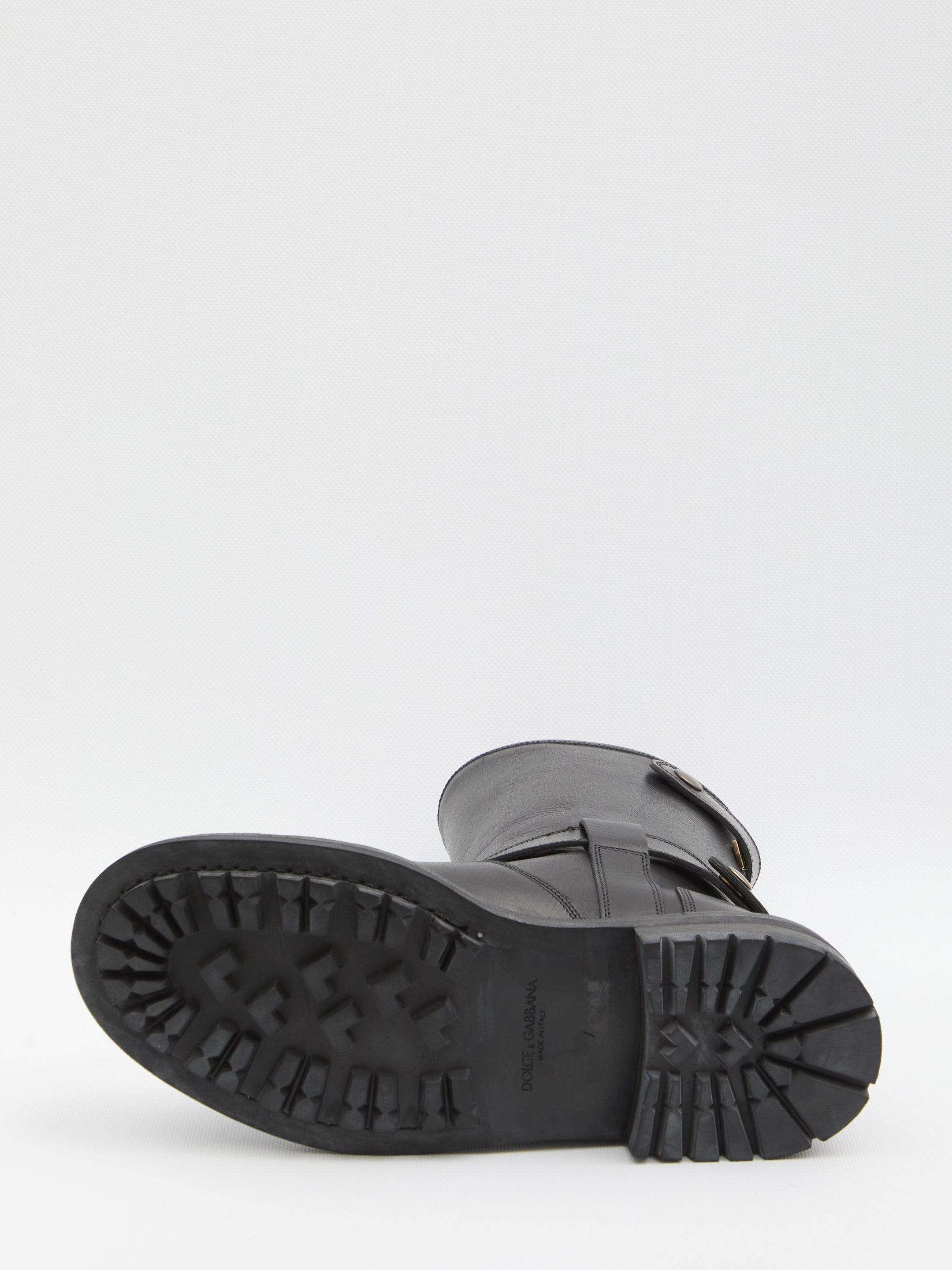 DOLCE & GABBANA Horseride Leather Boots for Men