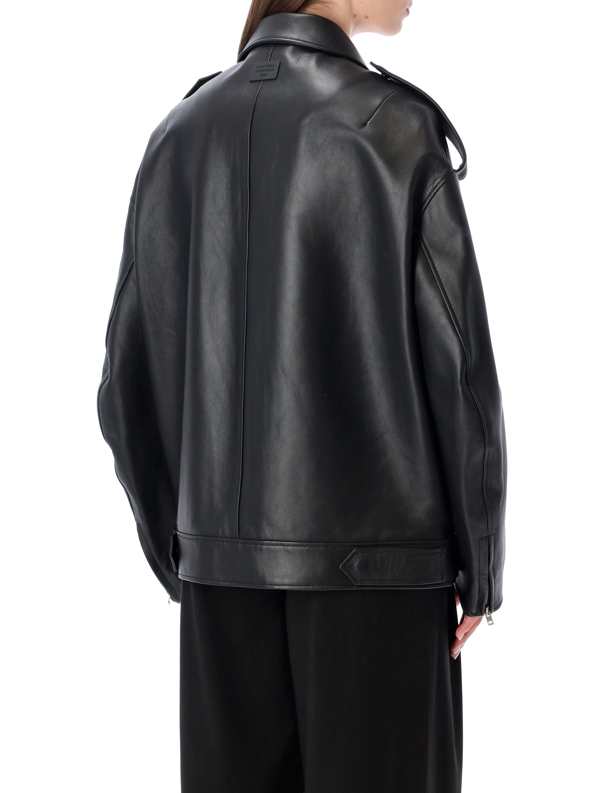 ACNE STUDIOS Relaxed Fit Lamb Leather Jacket