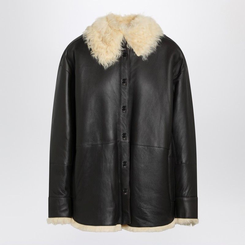 ACNE STUDIOS Shearling Shirt Jacket - Relaxed Fit, Below-Hip Length