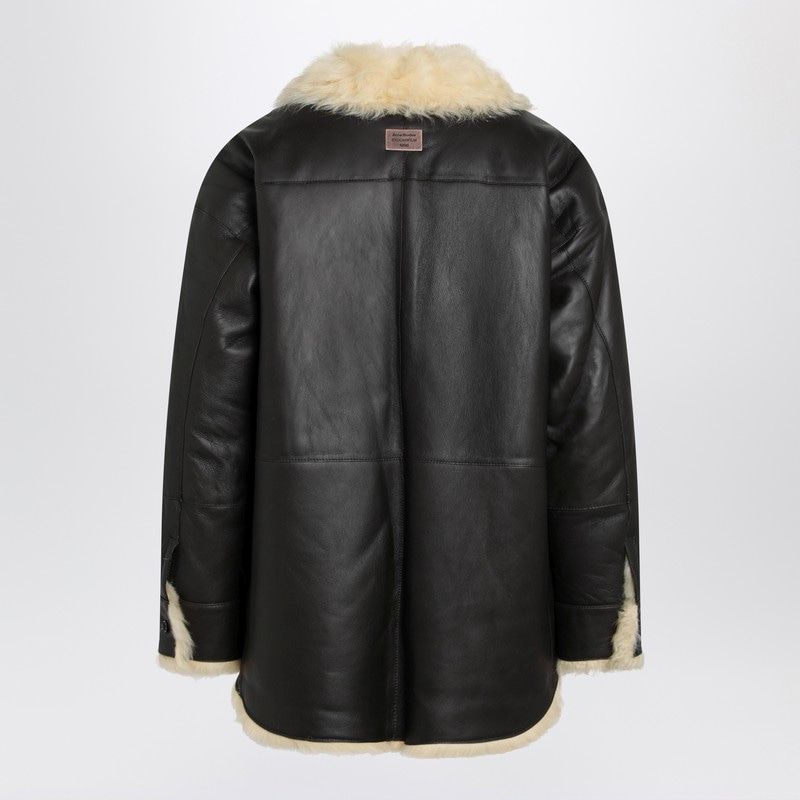 ACNE STUDIOS Shearling Shirt Jacket - Relaxed Fit, Below-Hip Length