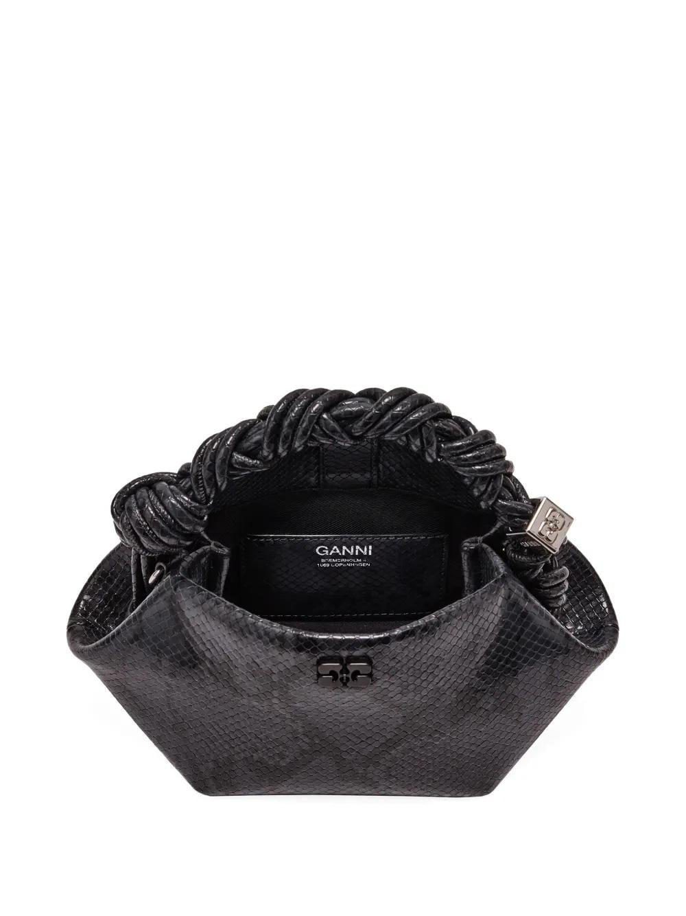 GANNI Mini Tote Handbag with Twisted Handles