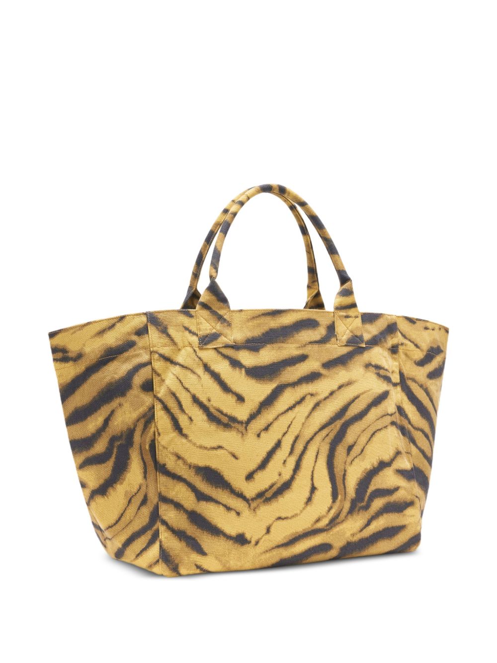 GANNI Recycled Cotton XXL Tote Handbag with Tiger Pattern