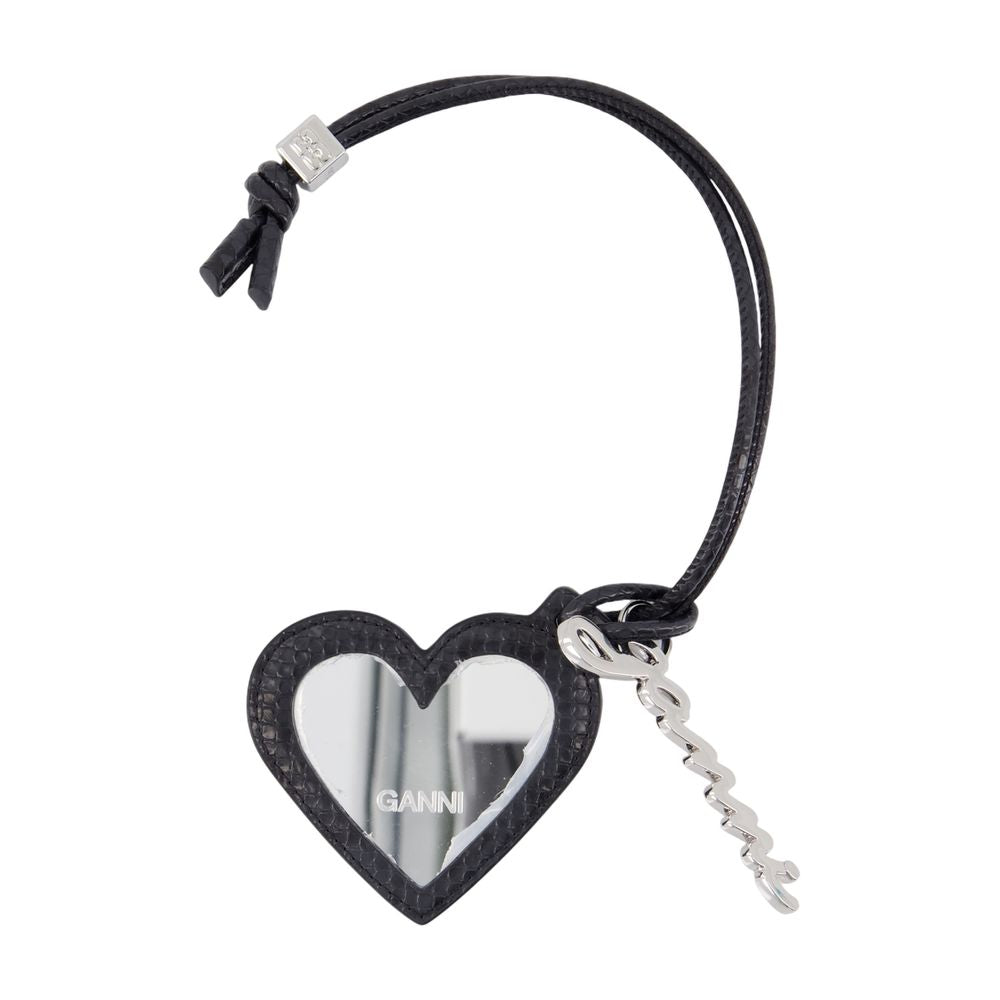 GANNI Mini Heart Snake Mirror Clutch
