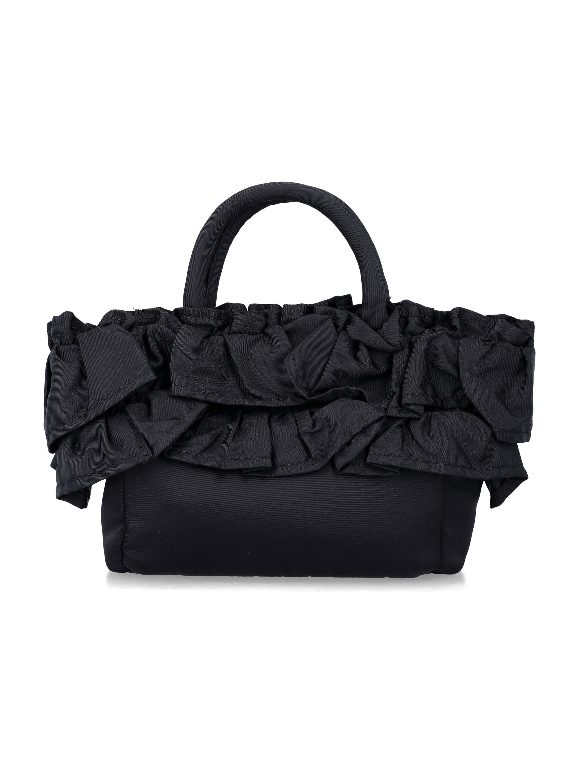 GANNI Modern Mini Ruffled Top Handle Handbag