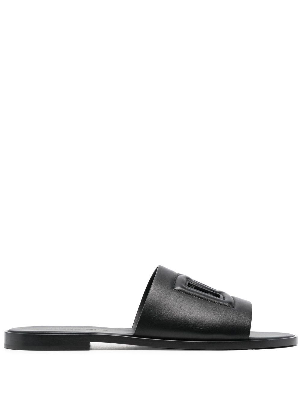 DOLCE & GABBANA Premium Leather Logo Sandals for Men