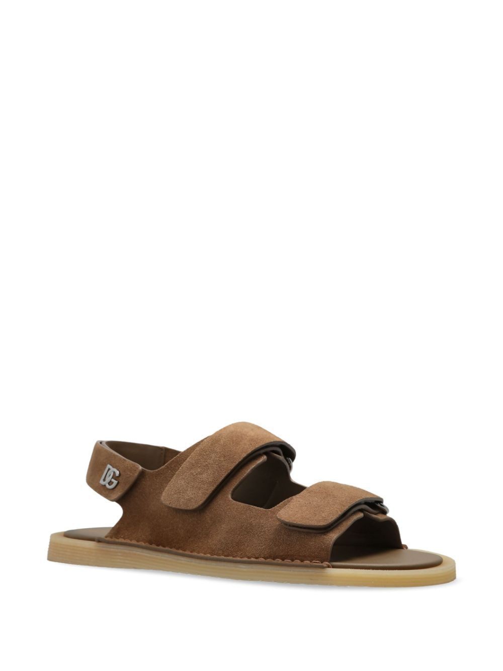 DOLCE & GABBANA Touch-Strap Suede Sandals for Men