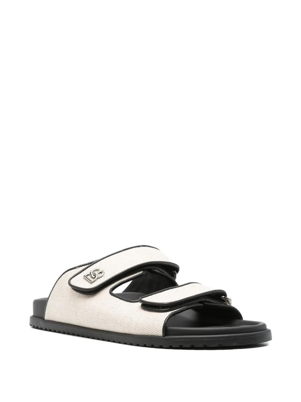 DOLCE & GABBANA Double-Strap Slide Sandals
