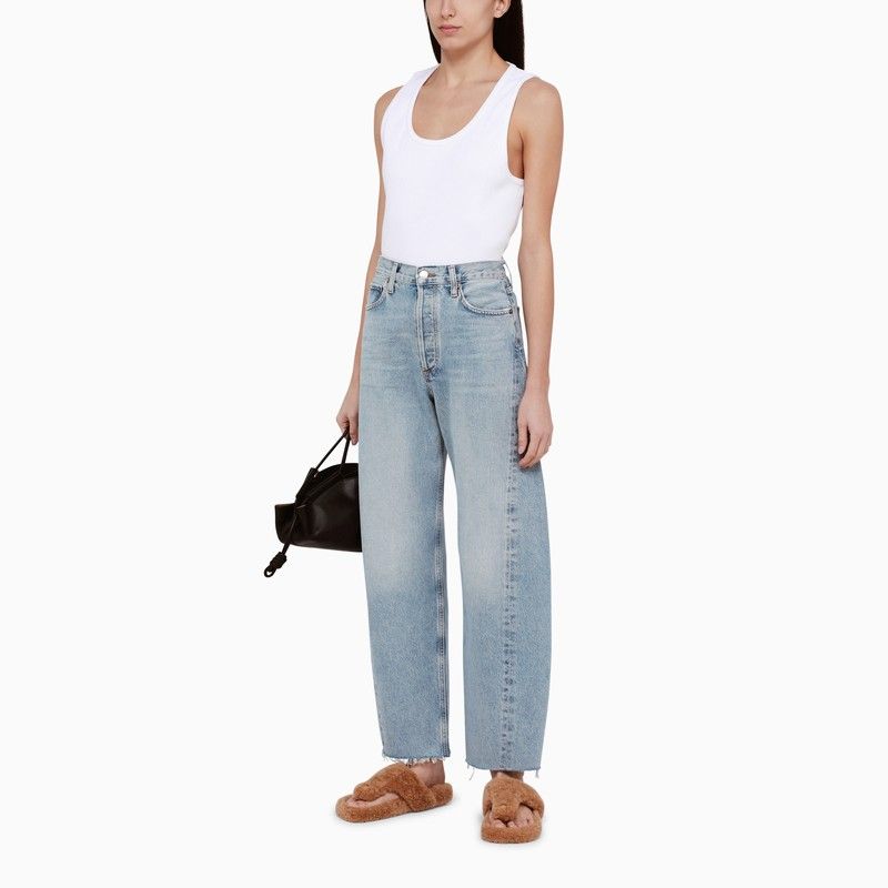 AGOLDE Light Blue Denim Balloon Jeans for Women