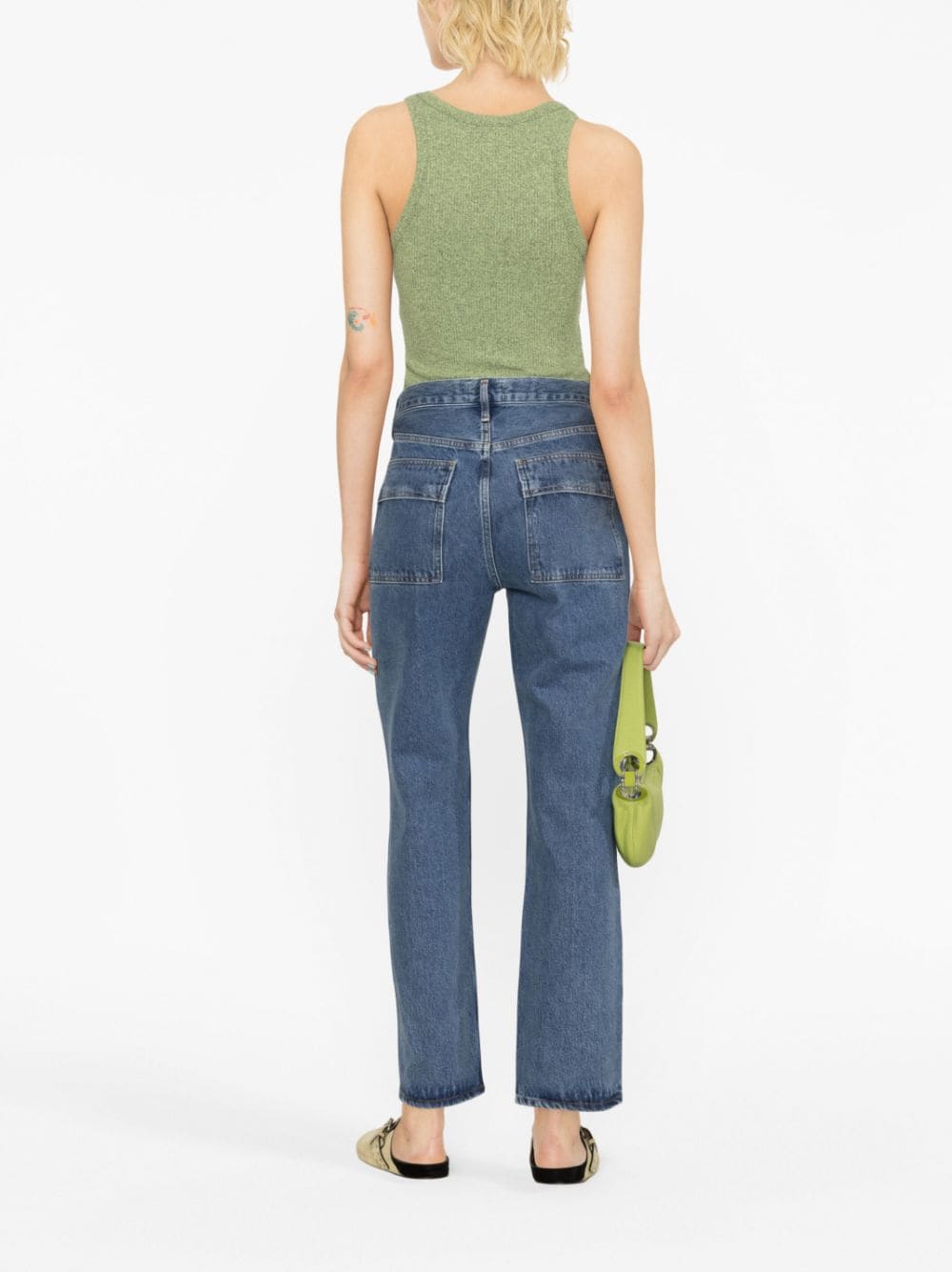 AGOLDE High-Waisted Cargo Straight-Leg Jeans