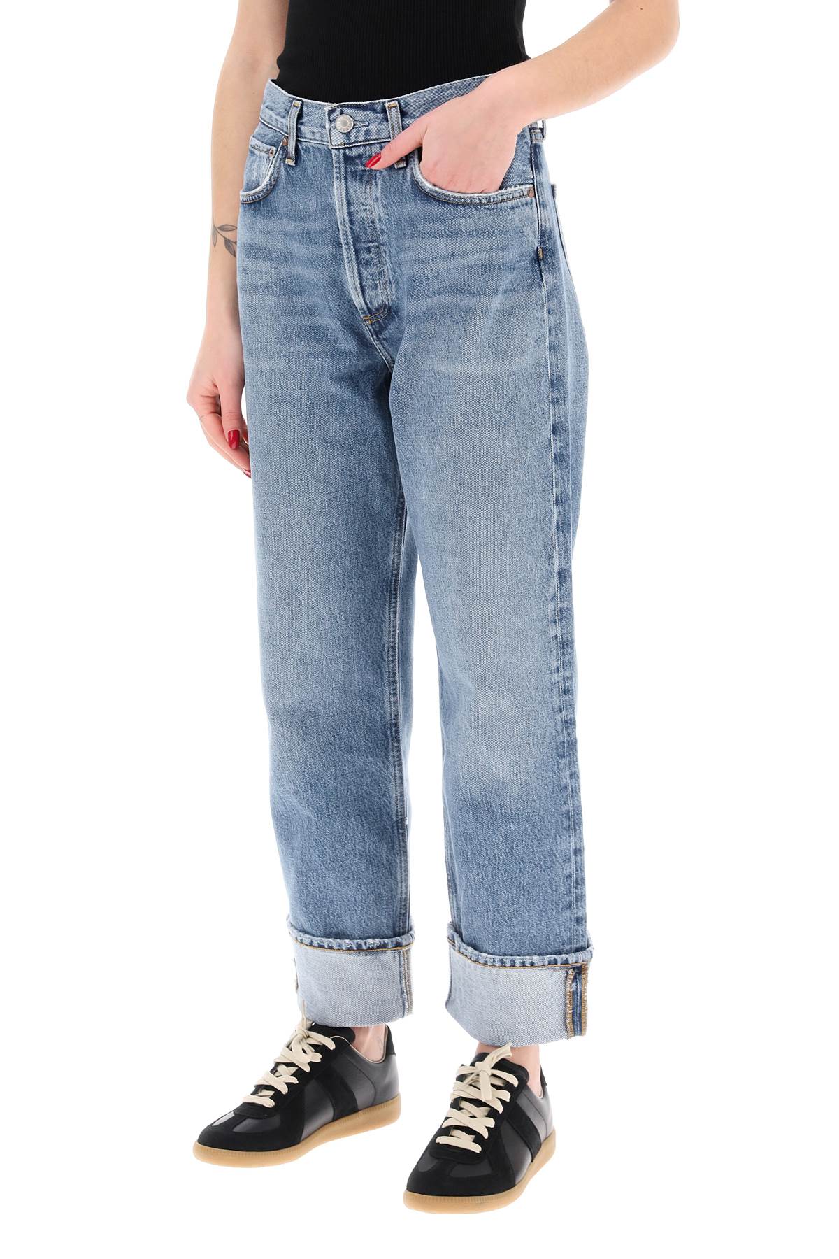 AGOLDE High-Waist Turn-Up Jeans for Women