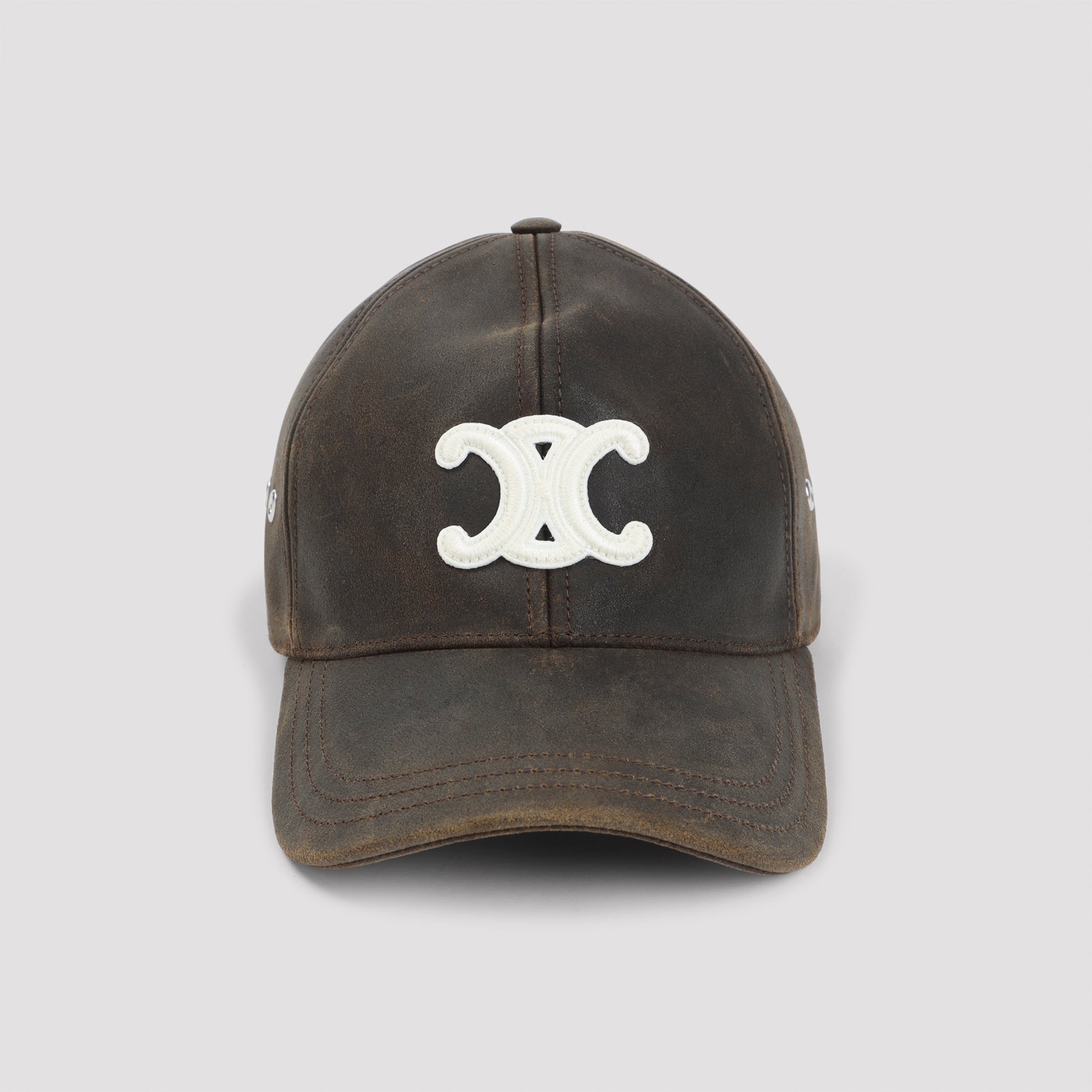 CELINE Leather Hat with Adjustable Fit