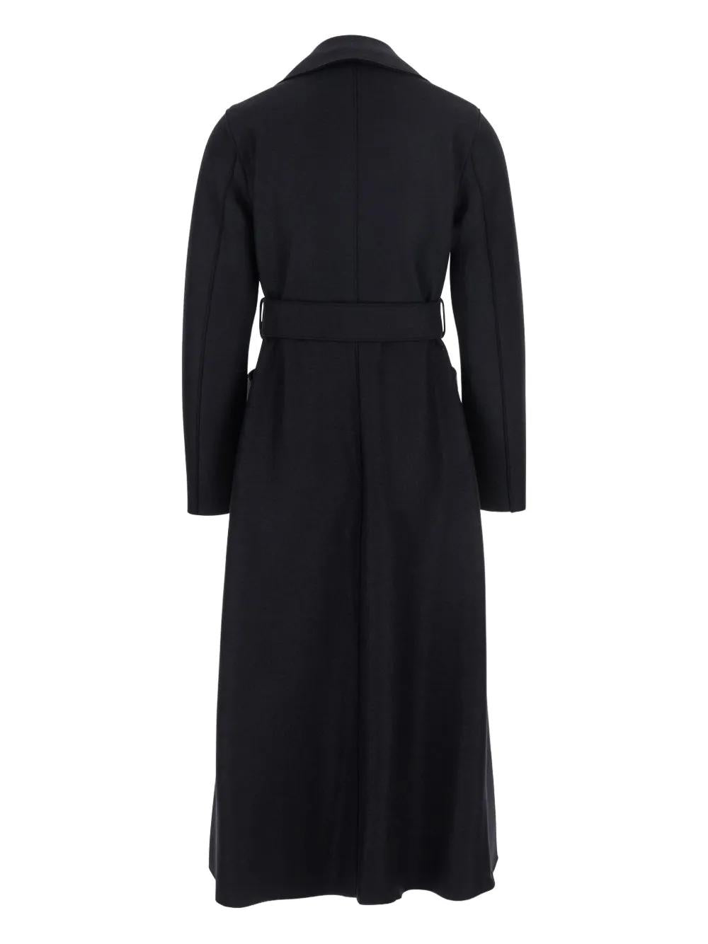 HARRIS WHARF LONDON Belted Lapel Wool Trench Coat for Women