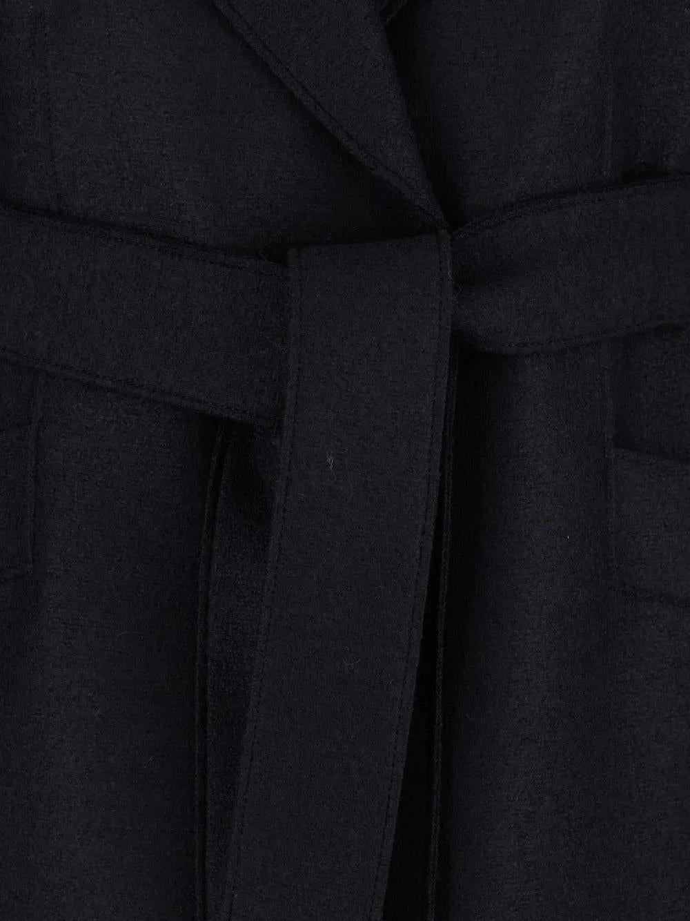 HARRIS WHARF LONDON Belted Lapel Wool Trench Coat for Women