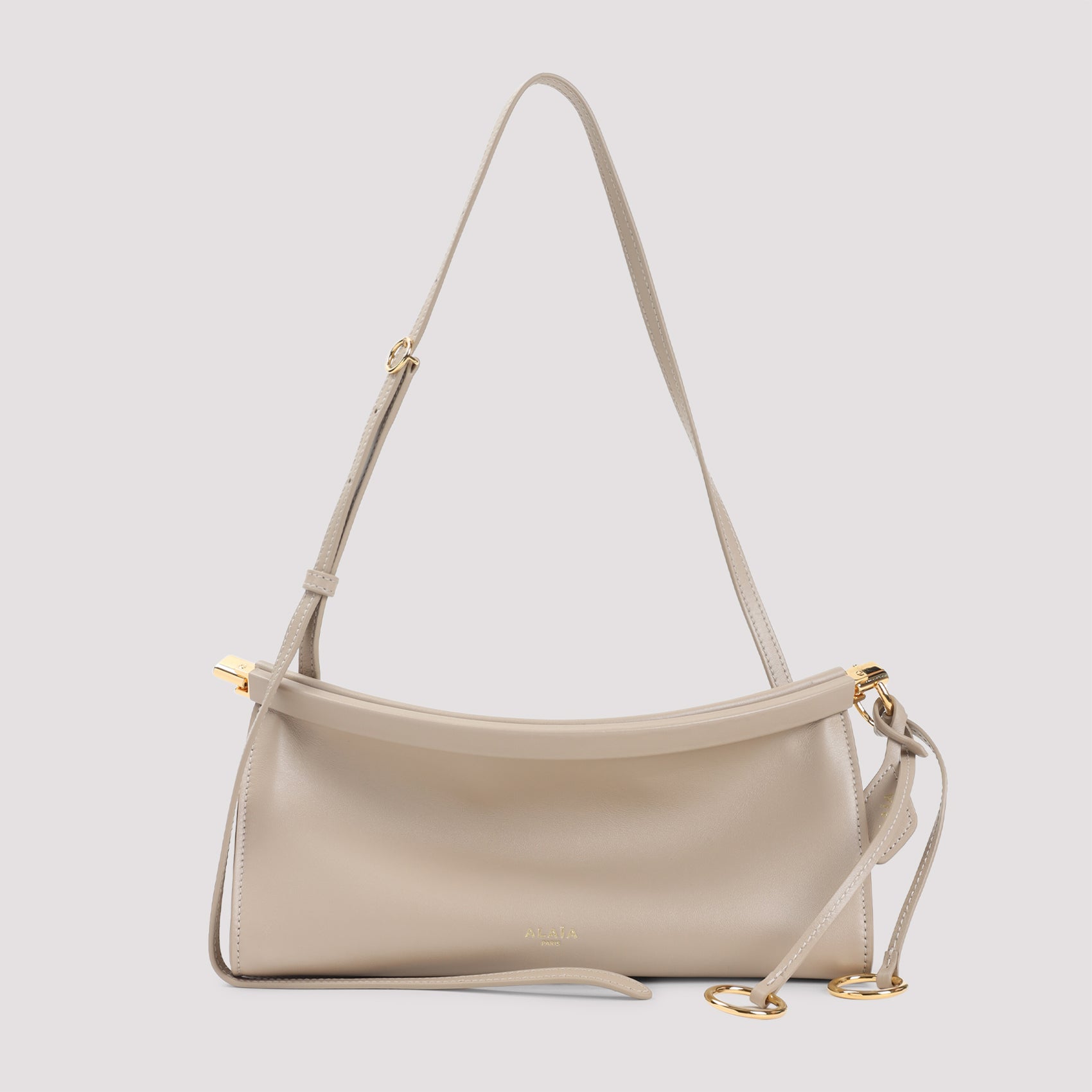 ALAIA East West Mini Leather Shoulder Handbag