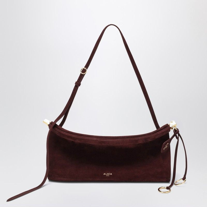 ALAIA Medium Shoulder Handbag with Adjustable Handle and Side Laces