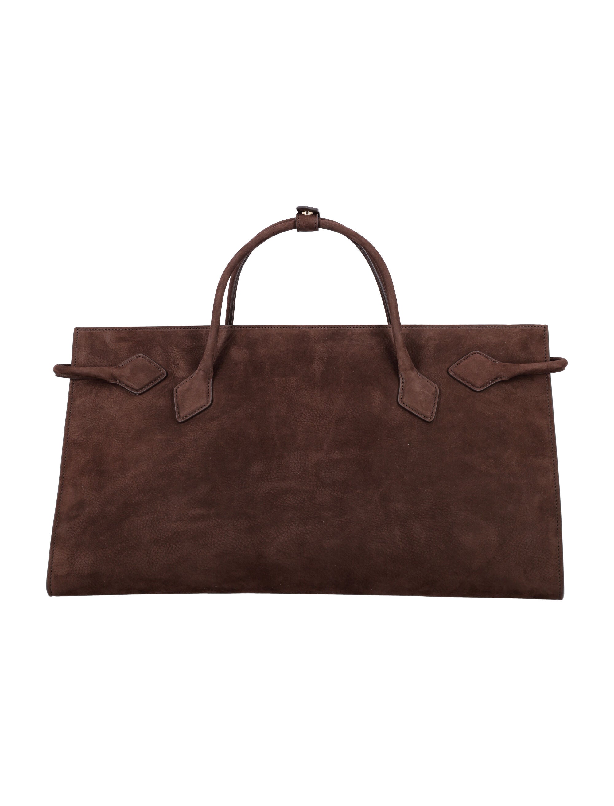 ALAIA Elegant East West Tote Handbag with Tubular Handles