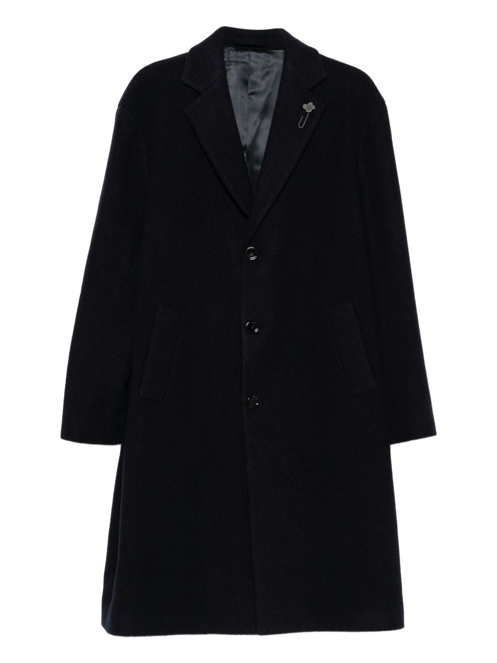 LARDINI Wool and Silk Single-Breasted Jacket