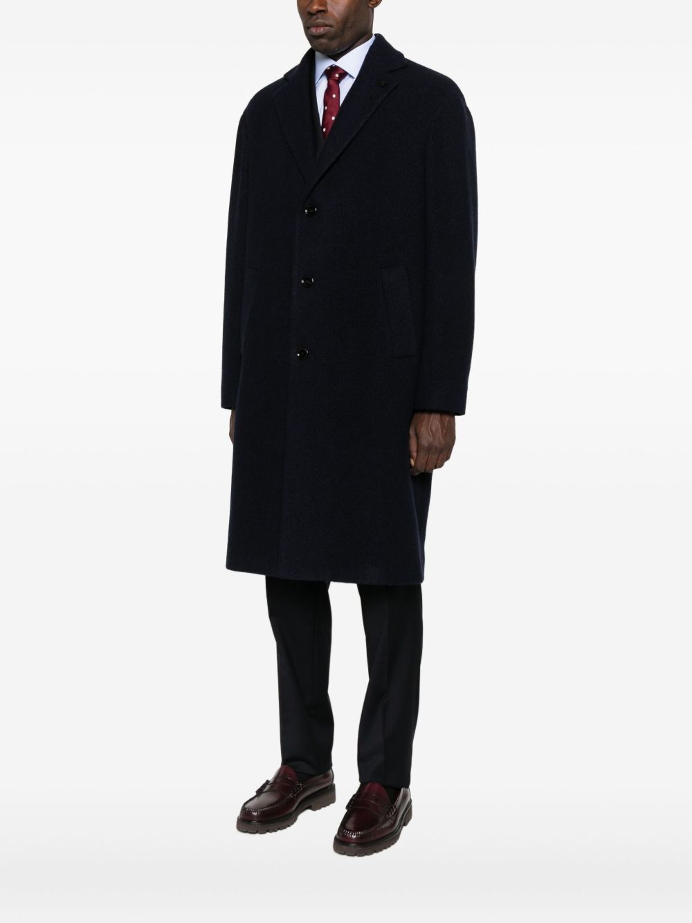 LARDINI Wool and Silk Single-Breasted Jacket