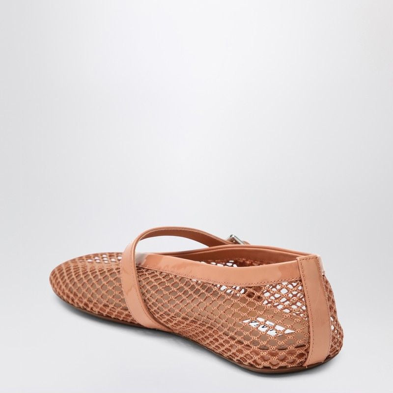 ALAIA Mesh Ballerina Shoes with Adjustable Strap