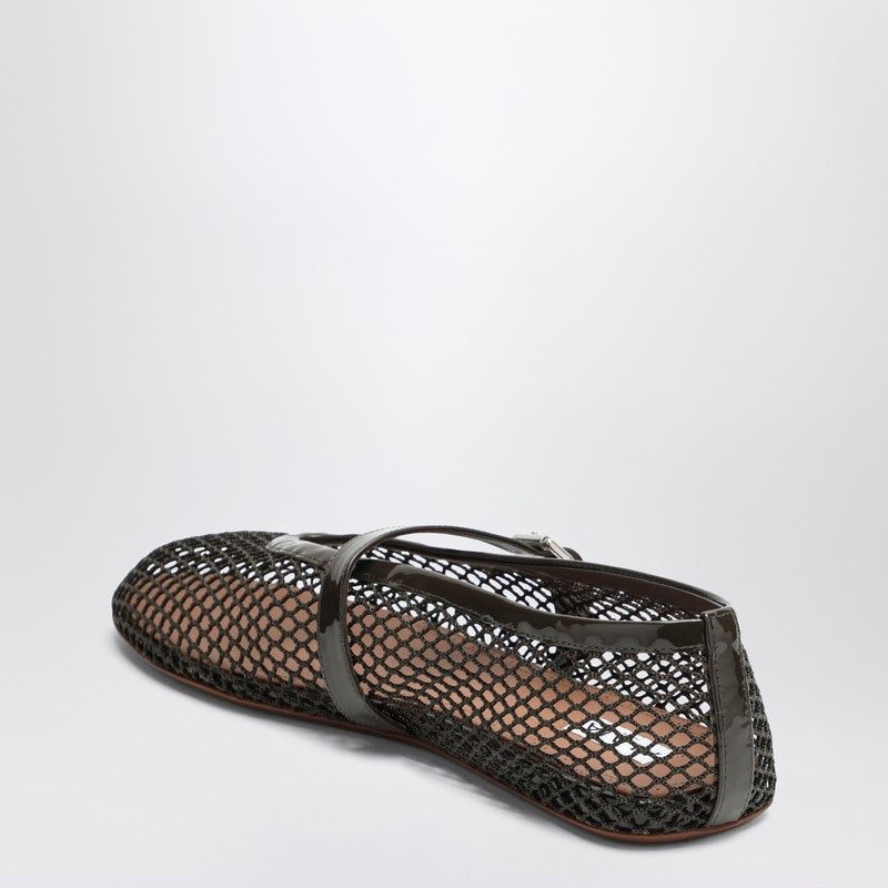ALAIA Ballerina Mesh Flats with Adjustable Strap