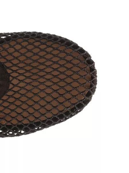 ALAIA Fishnet Suede Flat Ballerinas for Women