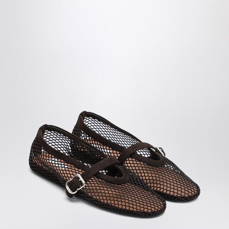 ALAIA Mesh Ballerina with Adjustable Strap