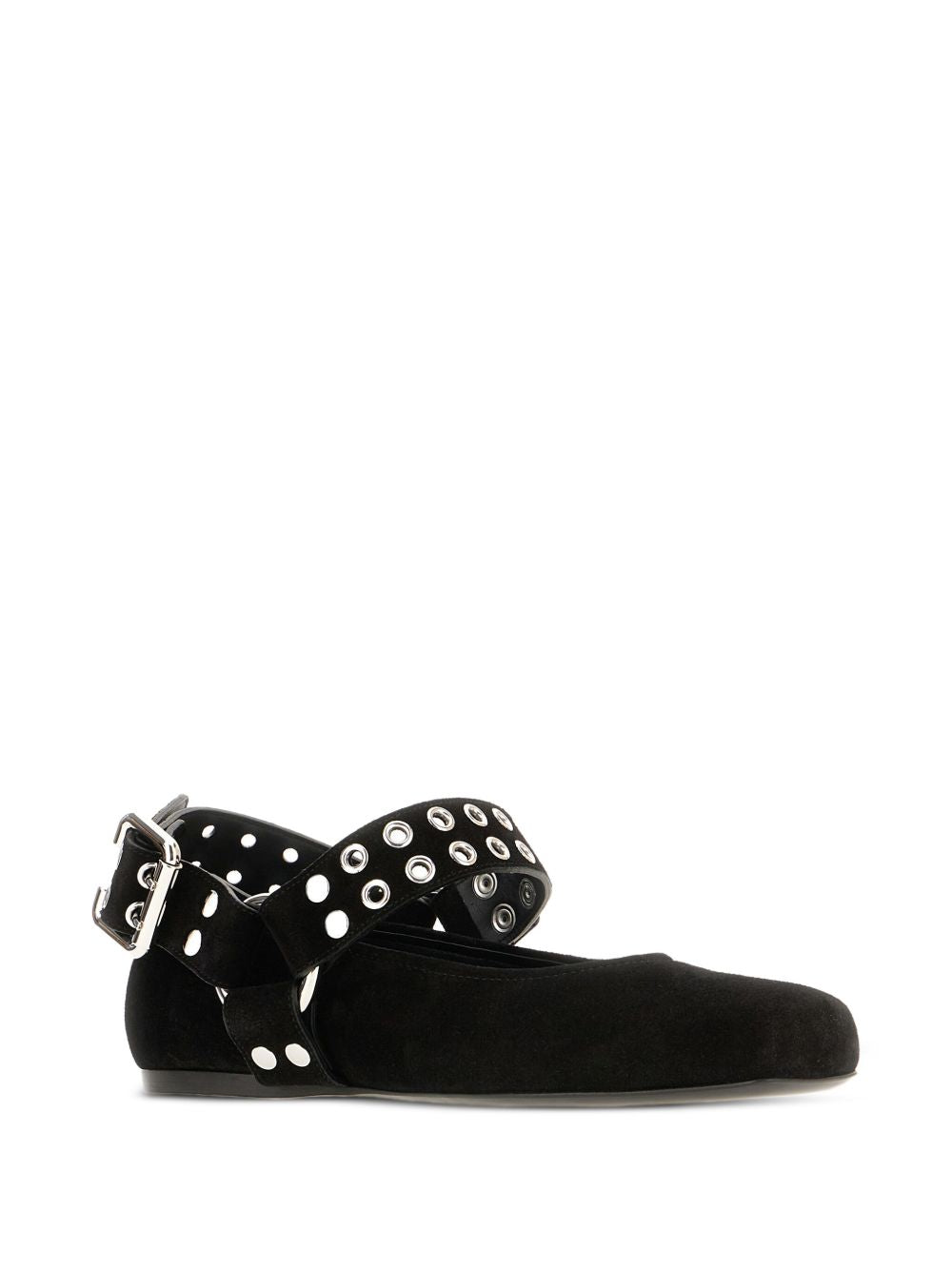 ALAIA Studded Strap Ballerina Flats for Women