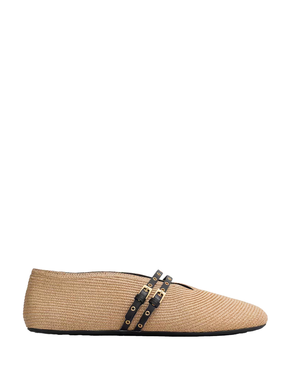 ALAIA Elegant Paper Straw Ballerinas for Women