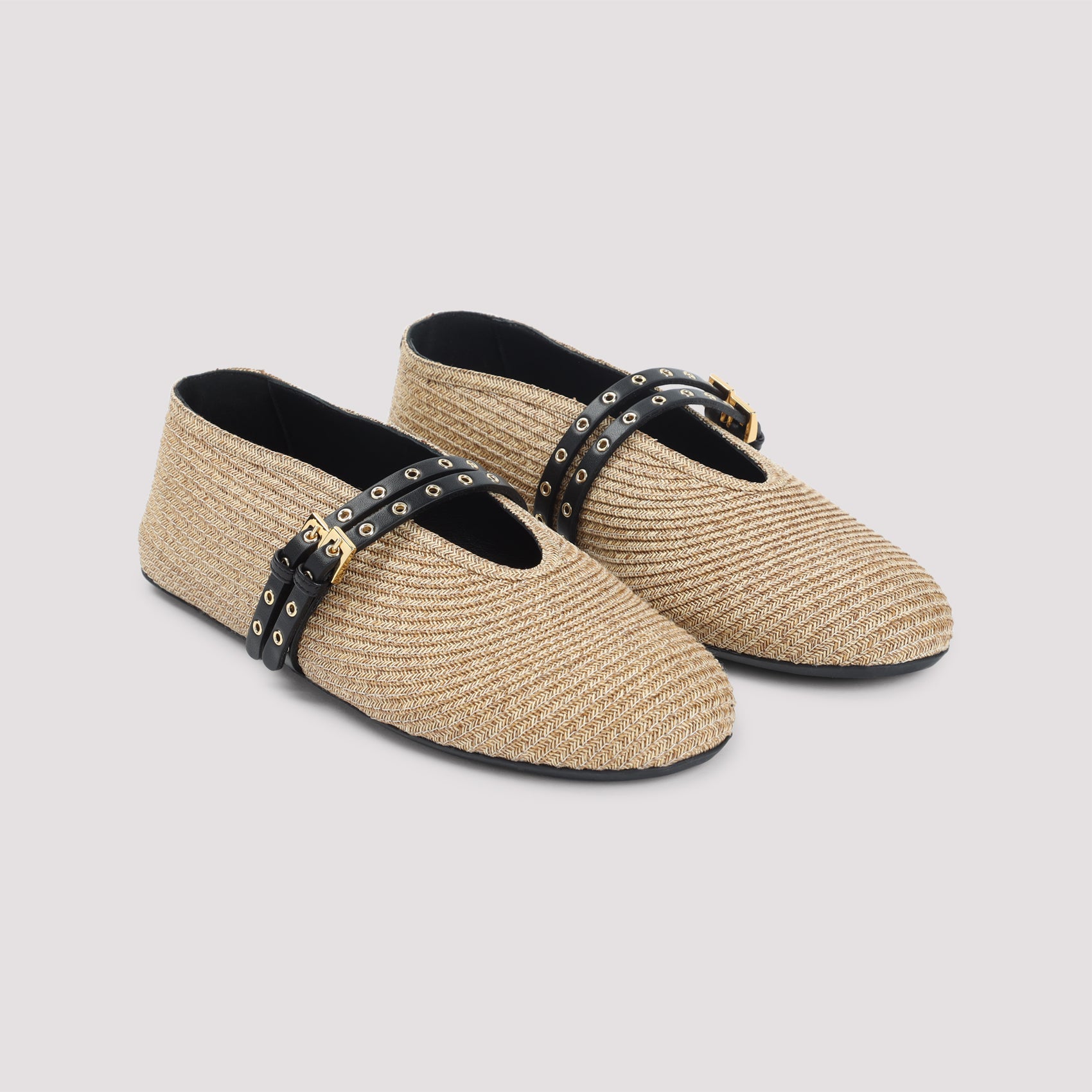 ALAIA Paper Straw Ballerinas