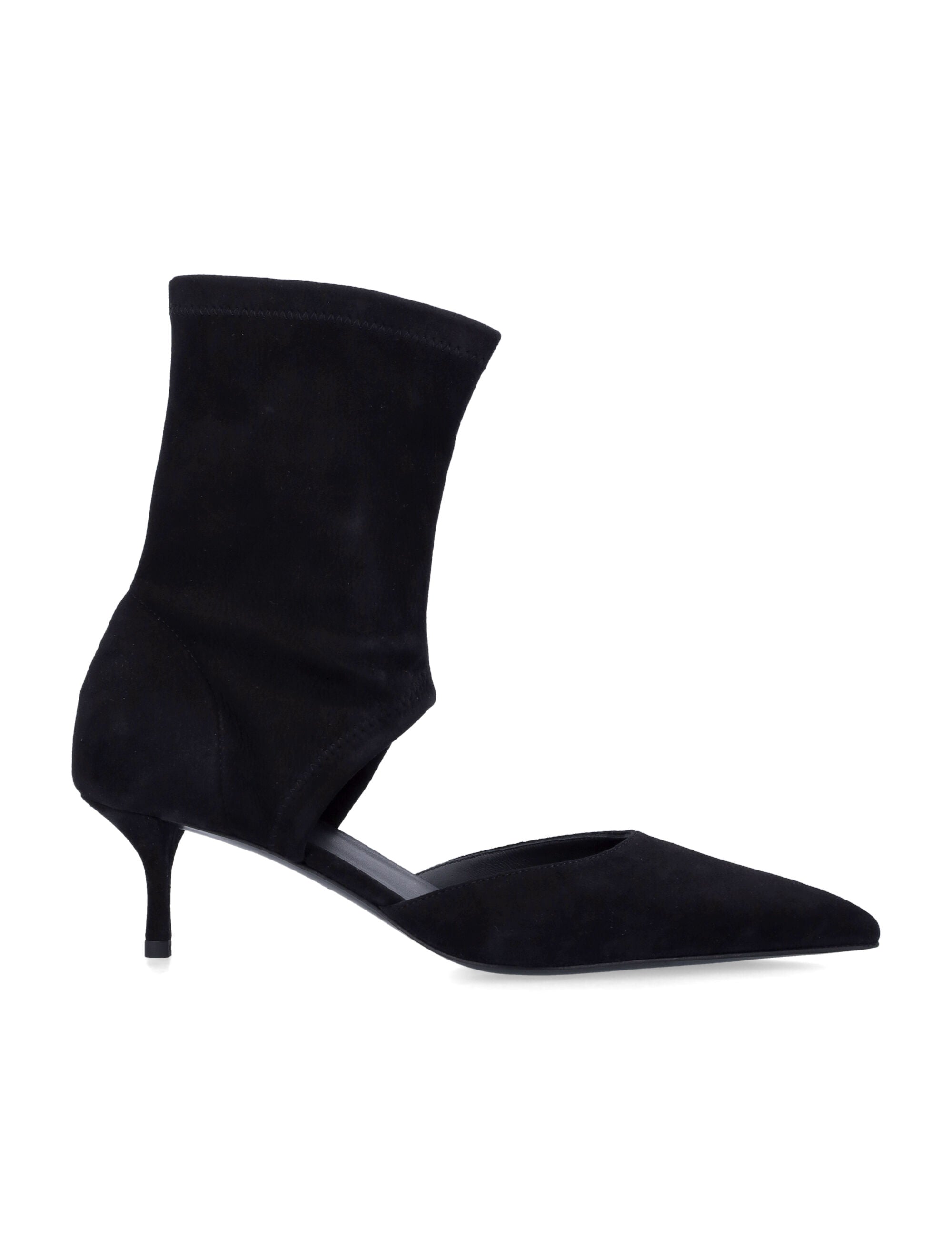 ALAIA Stylish Low Ankle Boots with Graphic Cut-Outs