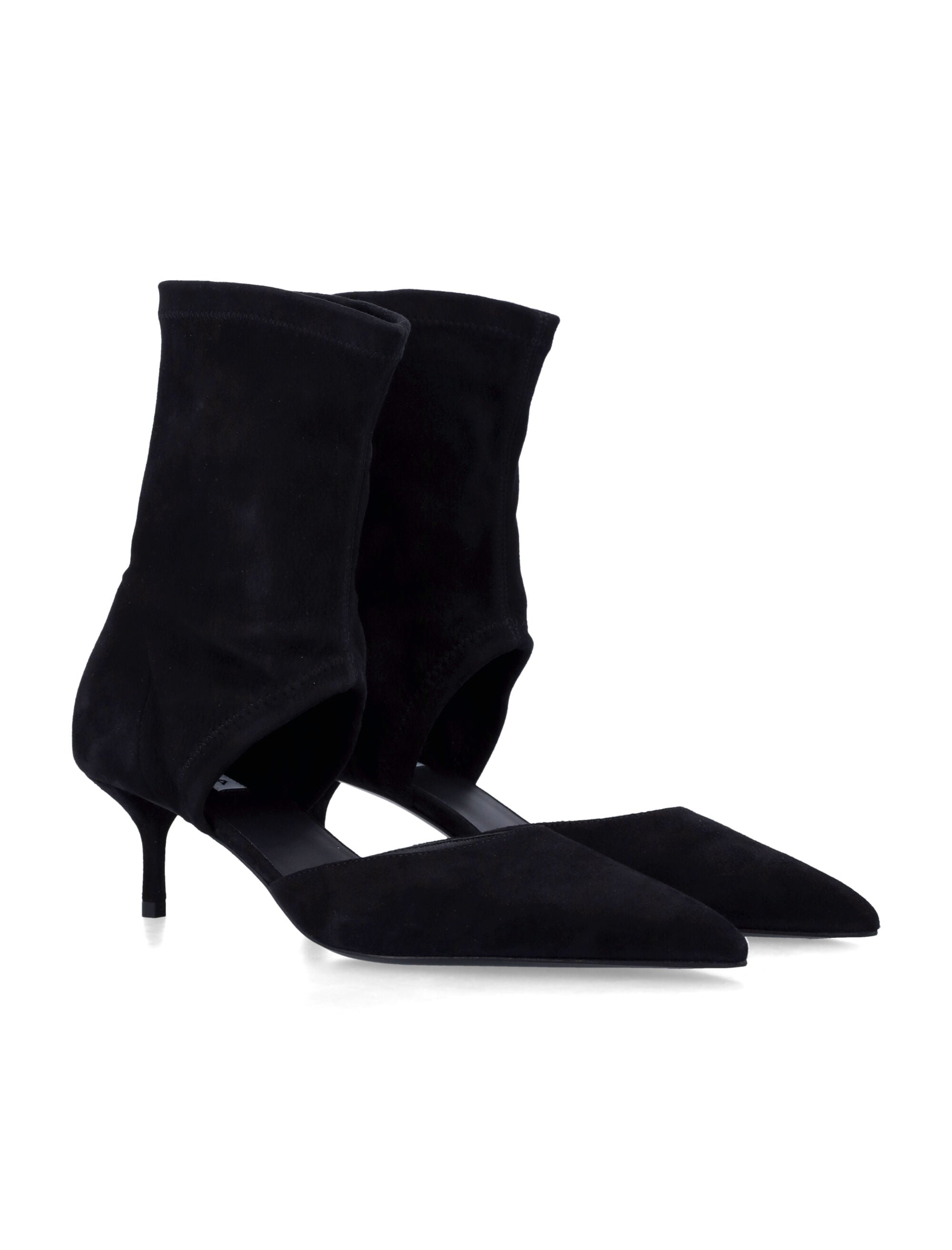 ALAIA Stylish Low Ankle Boots with Graphic Cut-Outs