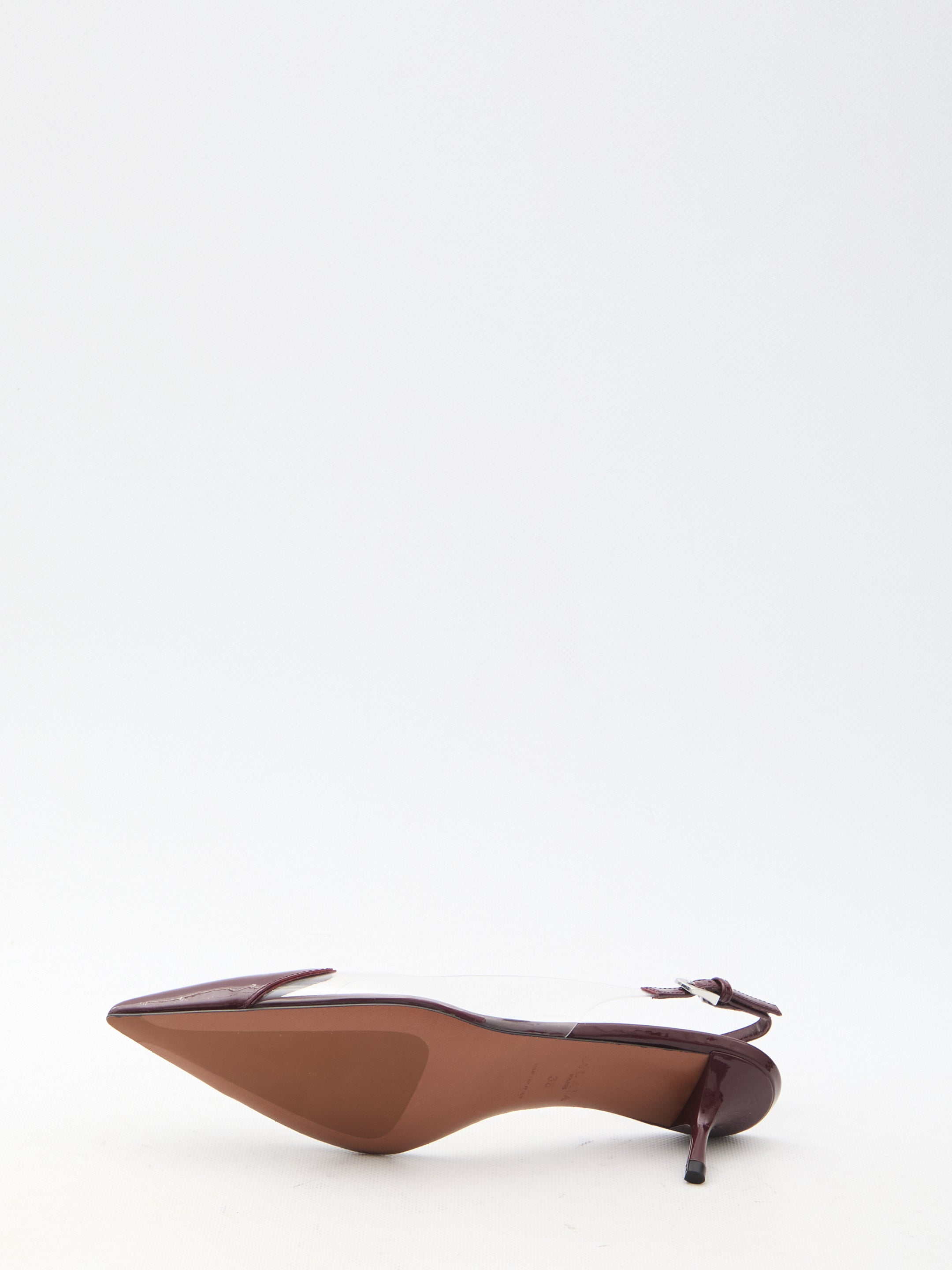 ALAIA Heart-Cut Mini Slingback Pumps with Adjustable Strap