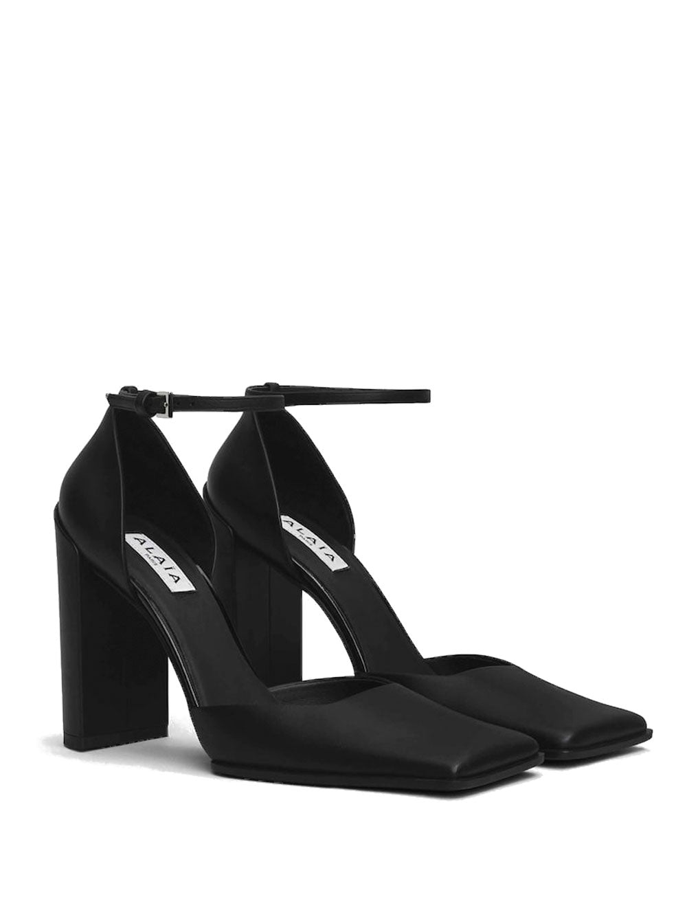 ALAIA Square D'Orsay Leather Pumps