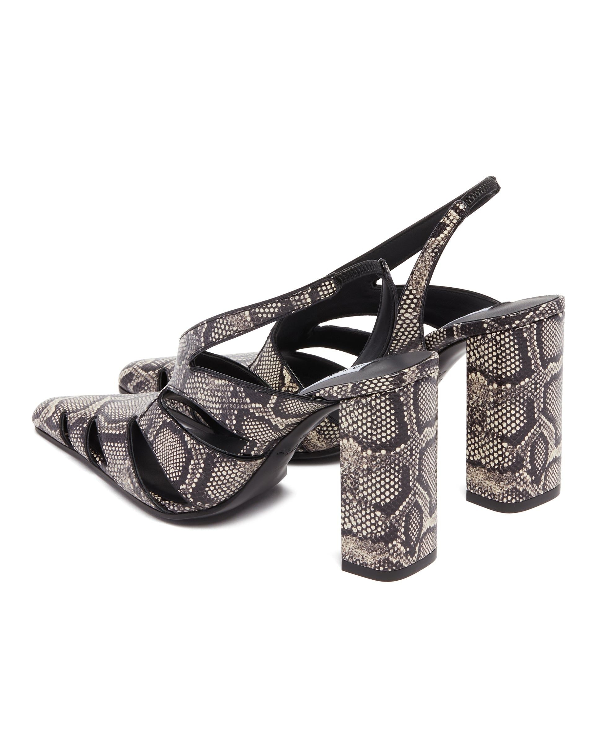 ALAIA Engraved Snake Design Sandals for Women