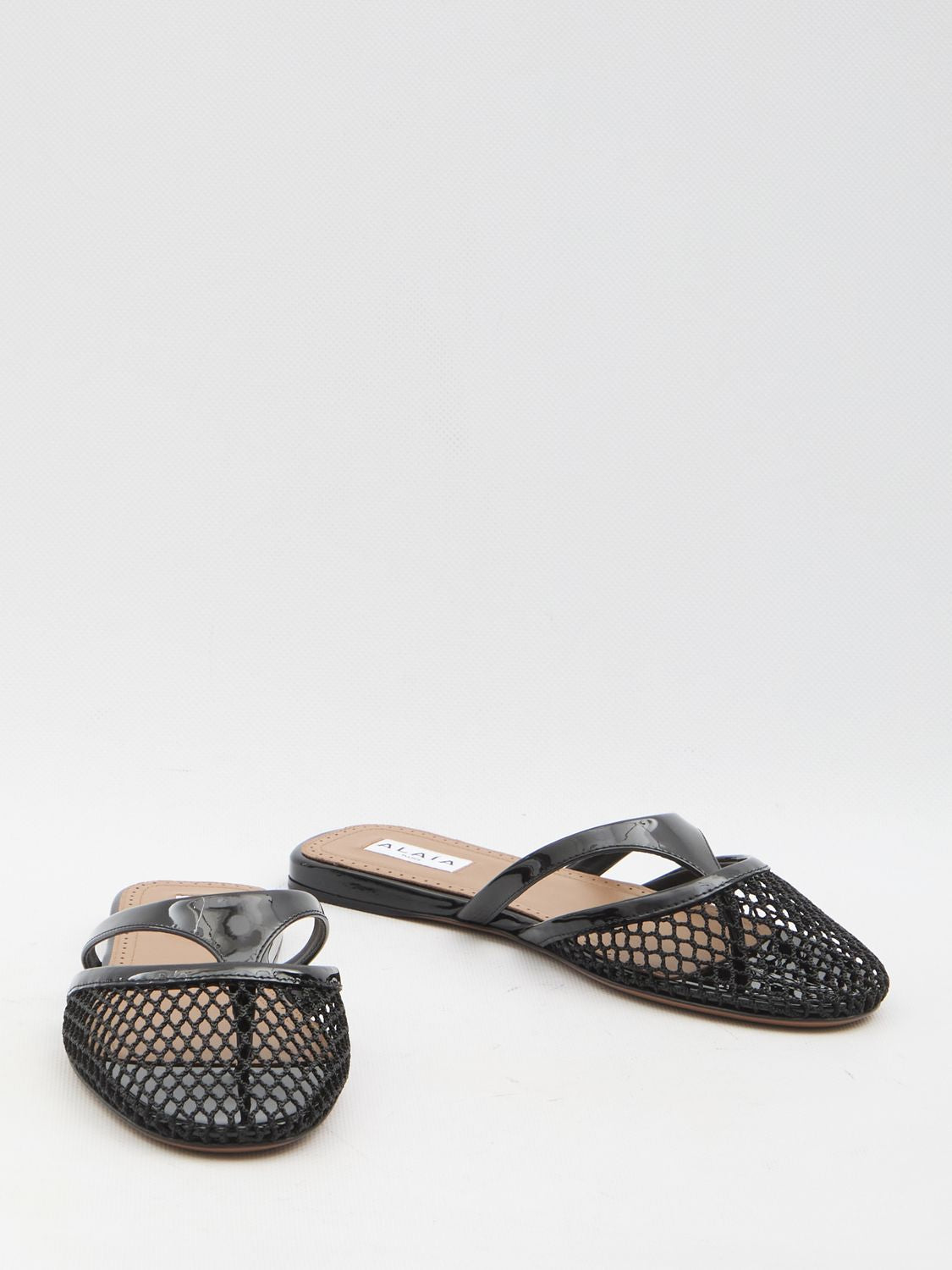 ALAIA Elegant Net Flat Sandals for Women